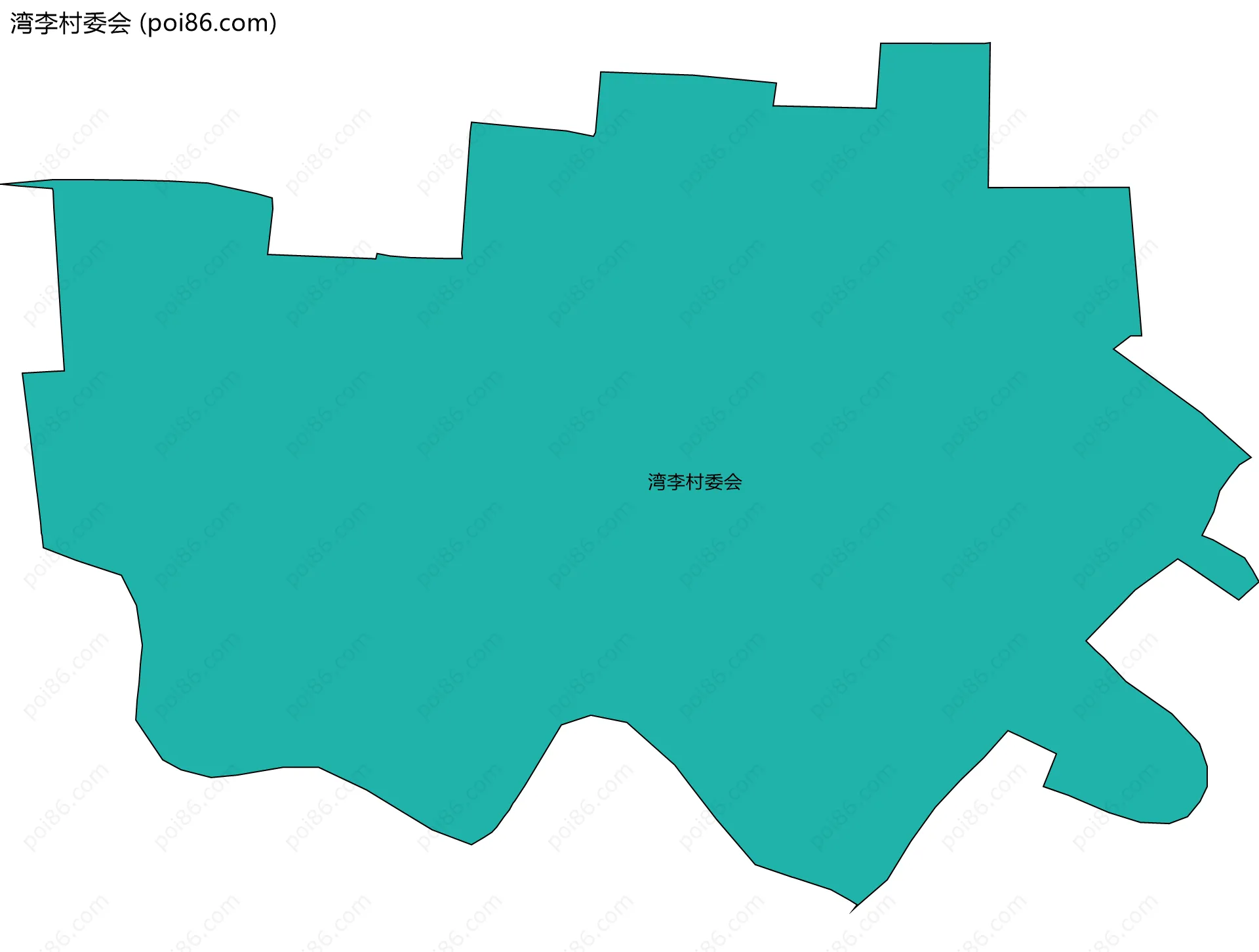 湾李村委会边界地图
