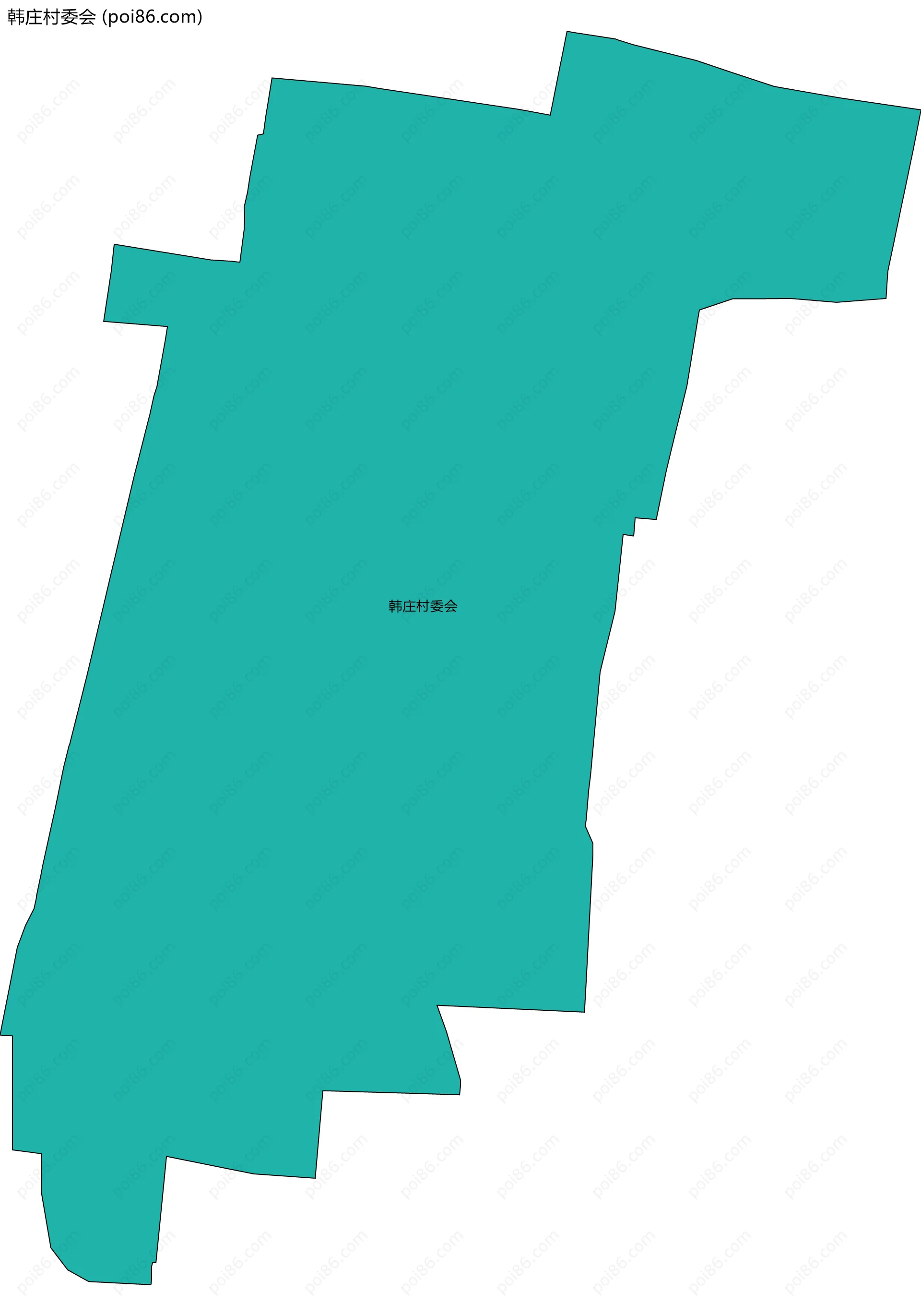 韩庄村委会边界地图