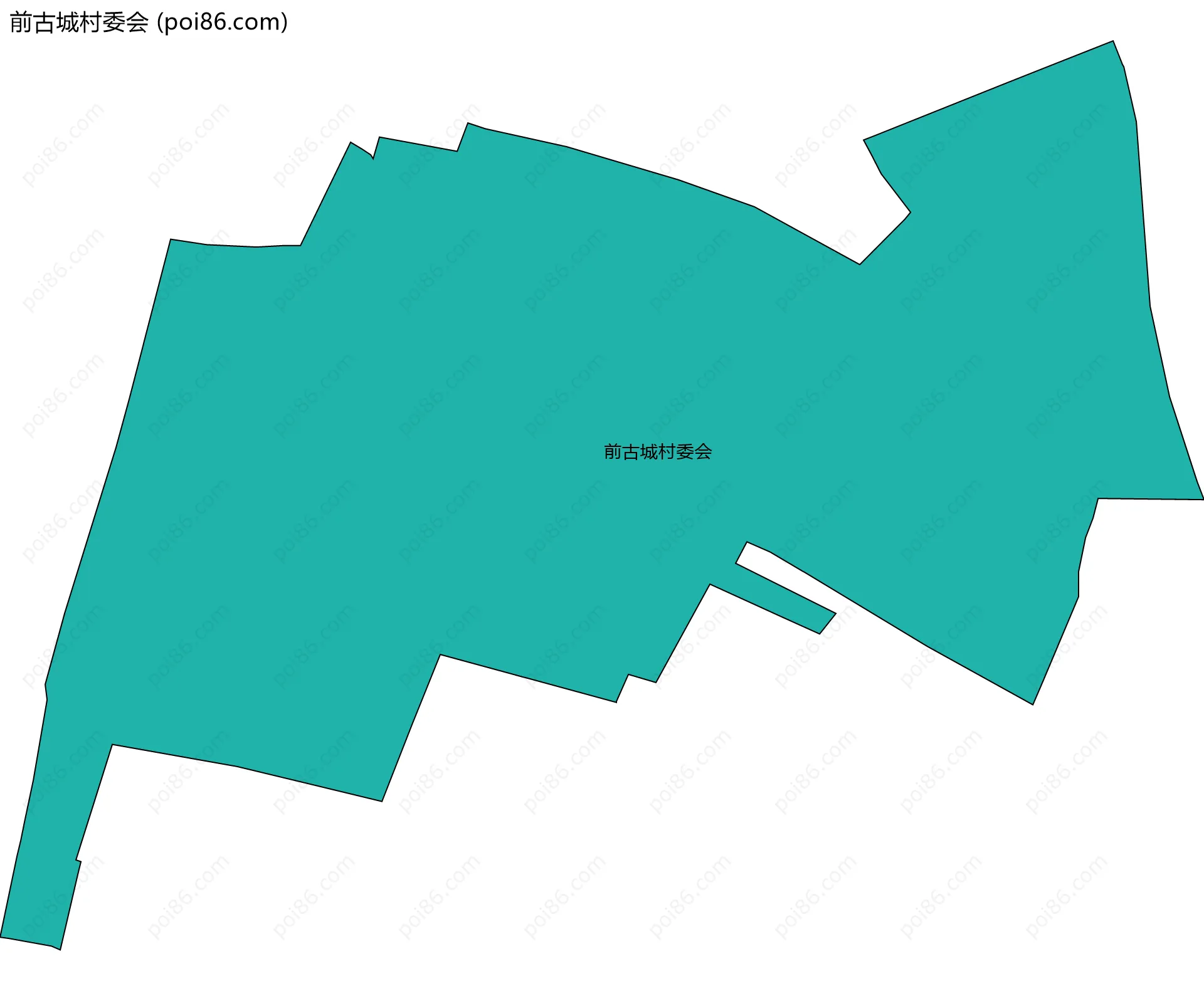 前古城村委会边界地图