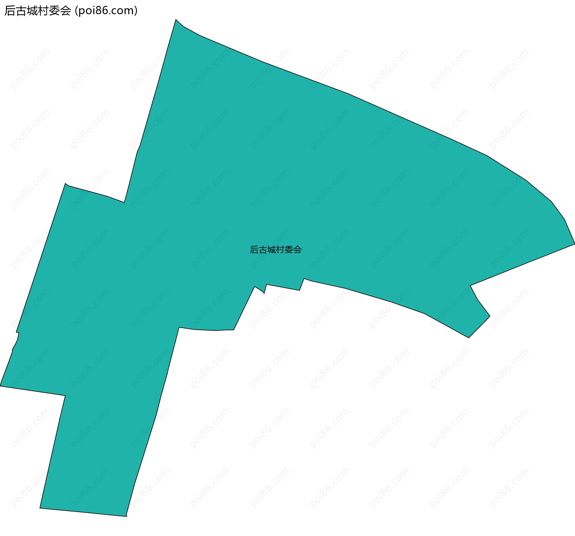 后古城村委会边界地图