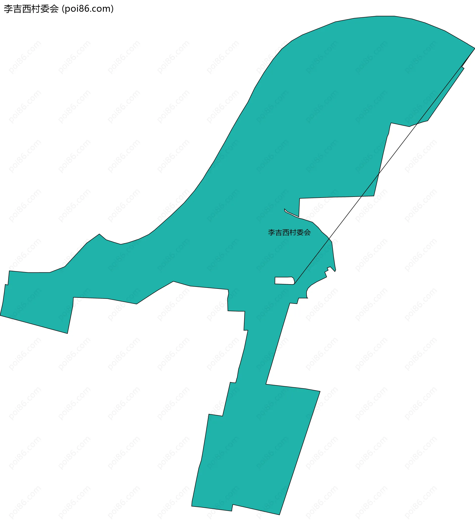 李吉西村委会边界地图