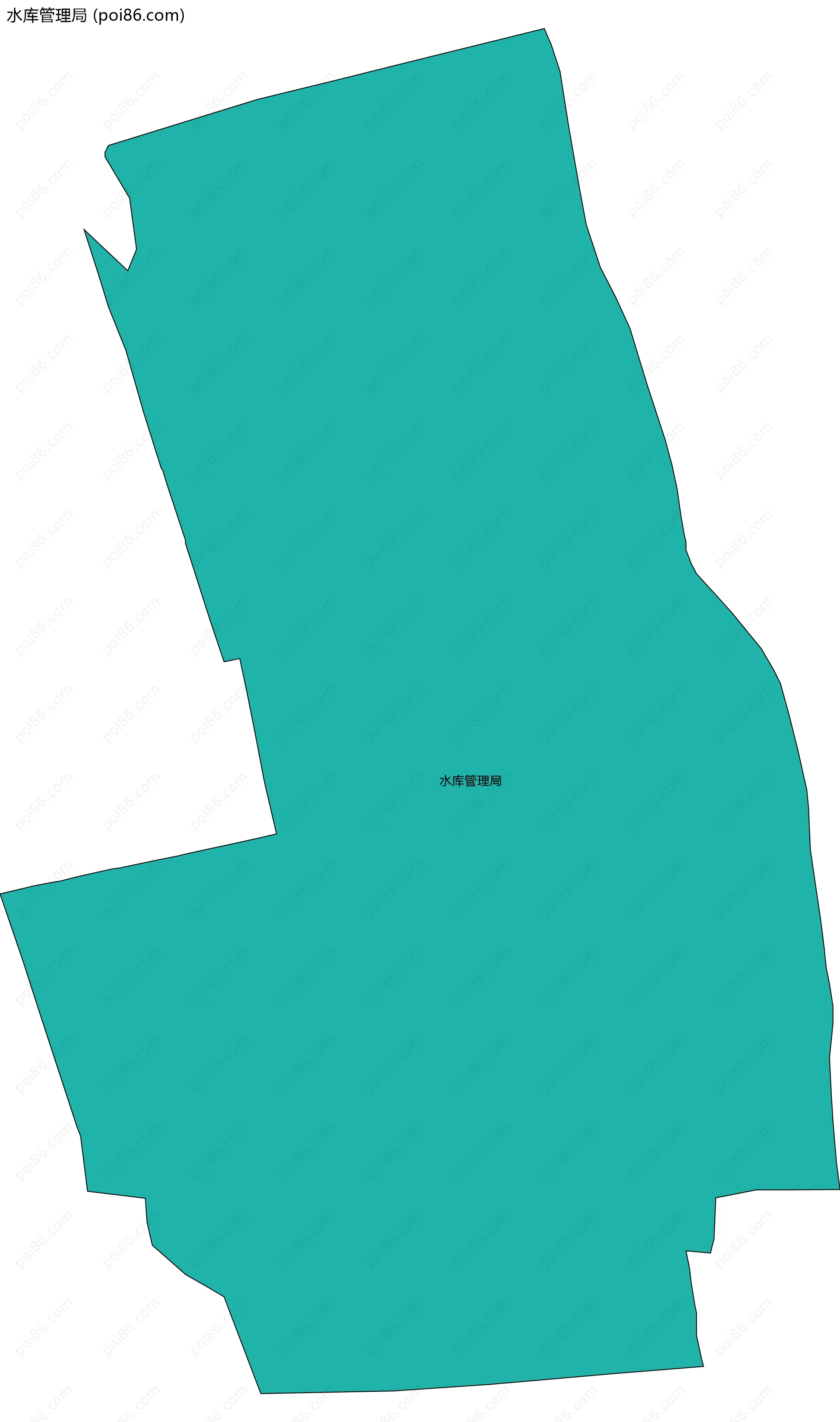 水库管理局边界地图(五级行政区划)