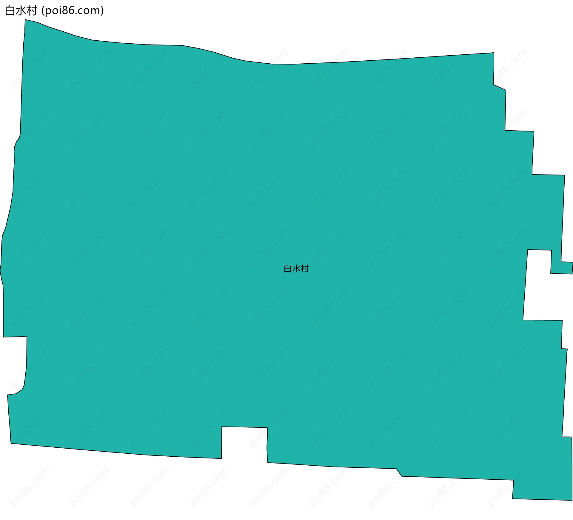 白水村边界地图