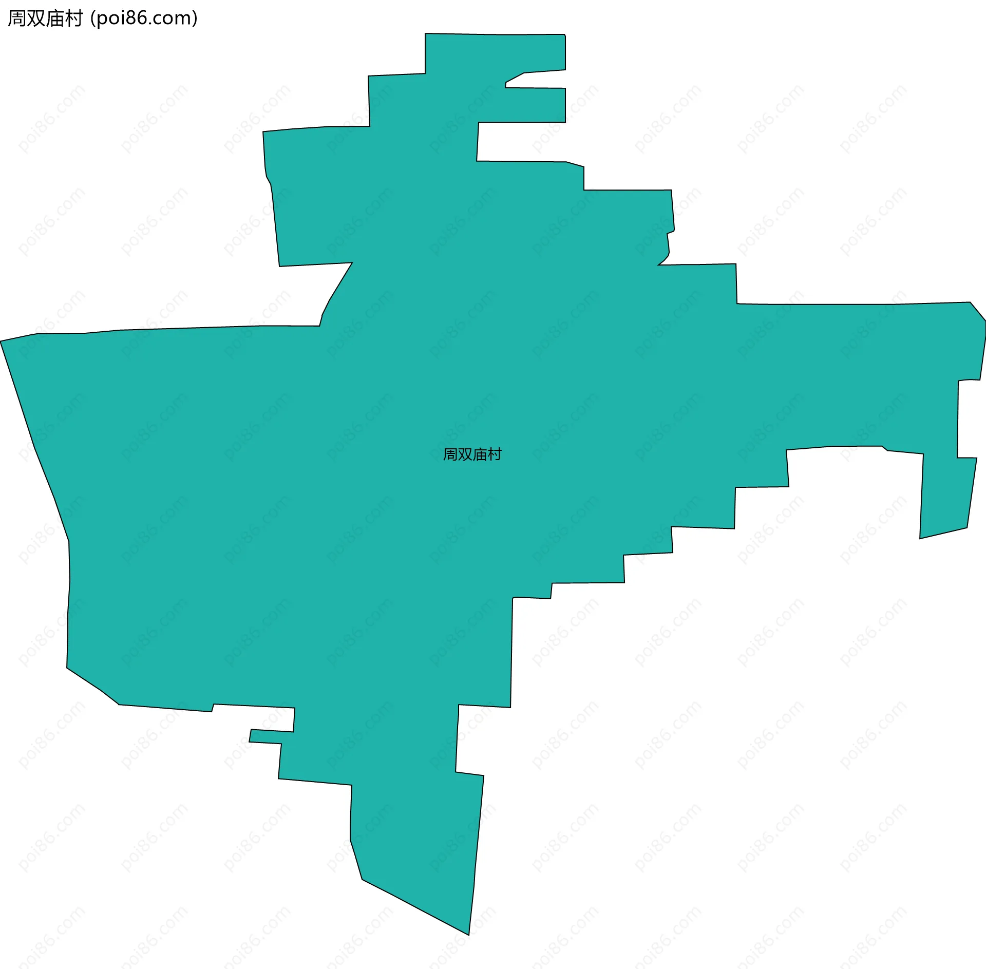 周双庙村边界地图