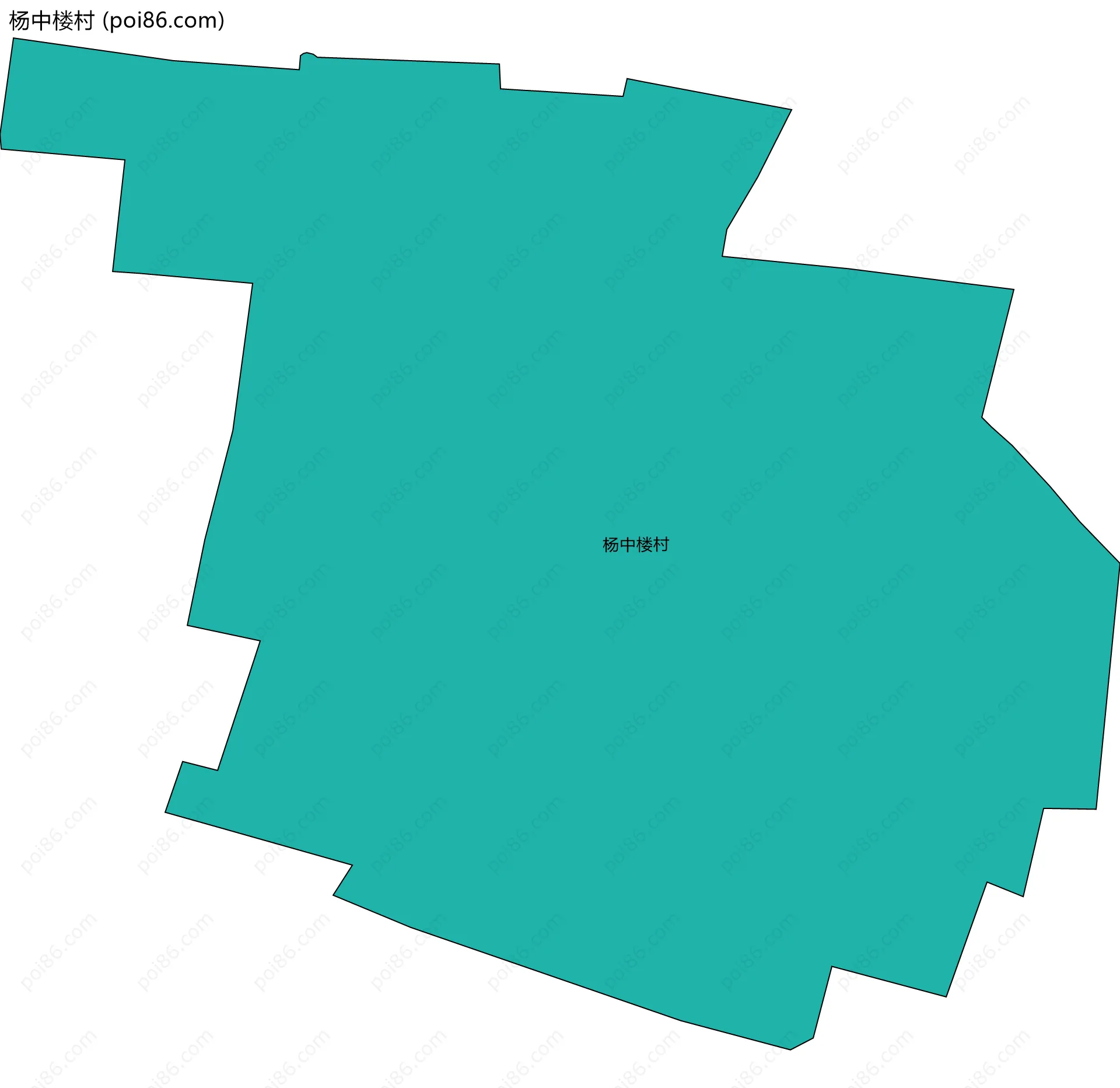 杨中楼村边界地图