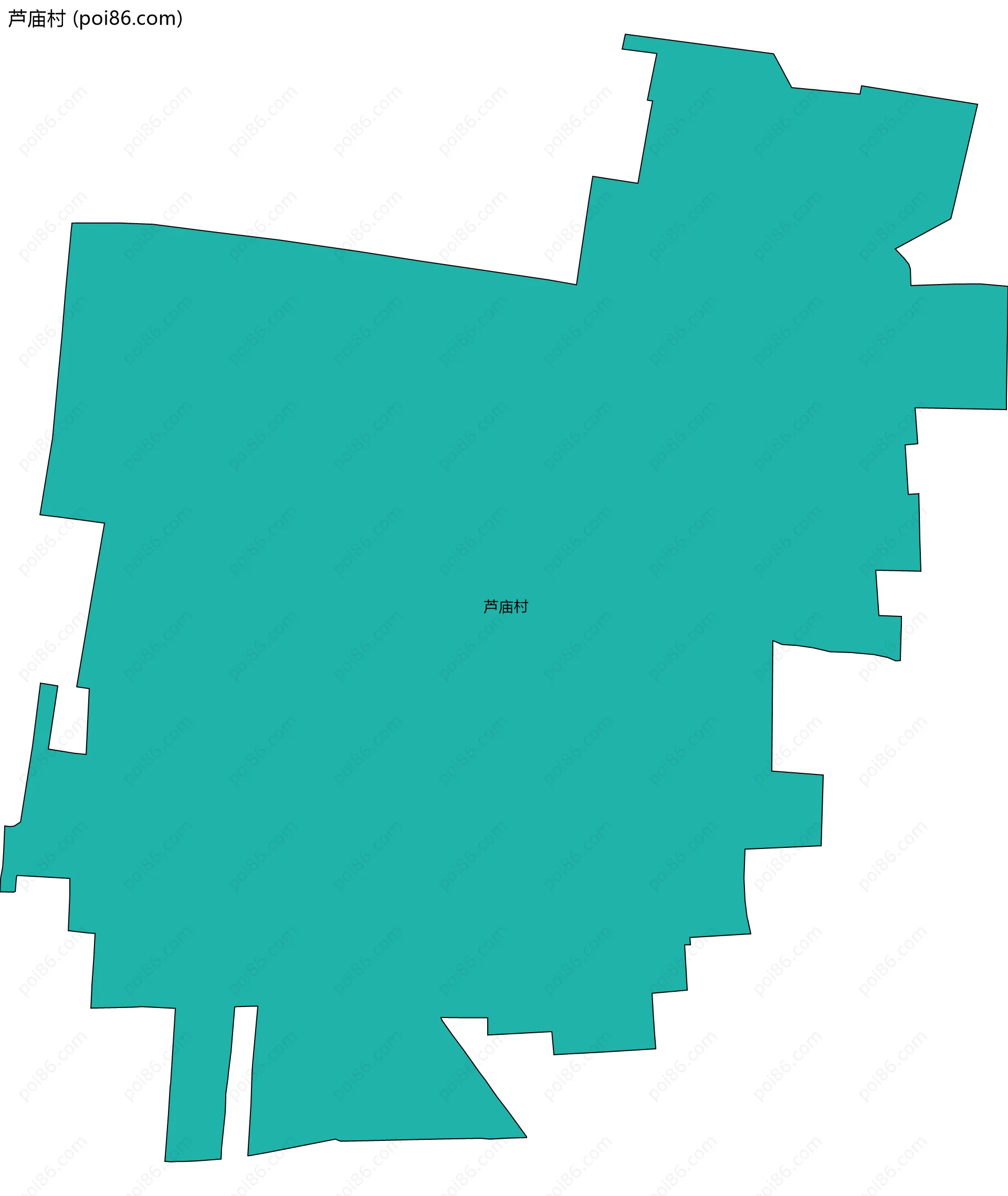 芦庙村边界地图