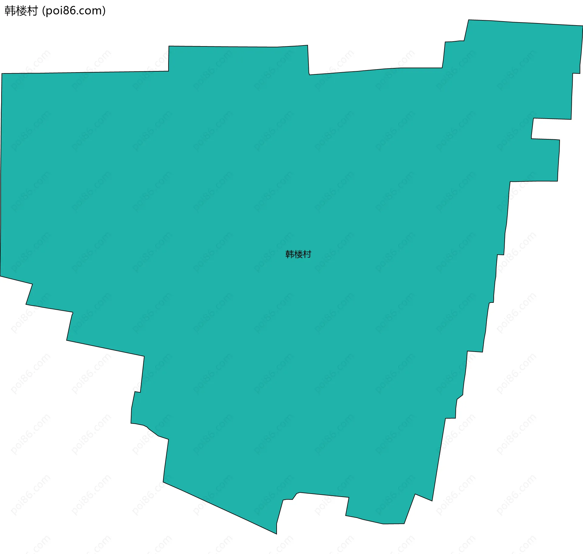 韩楼村边界地图