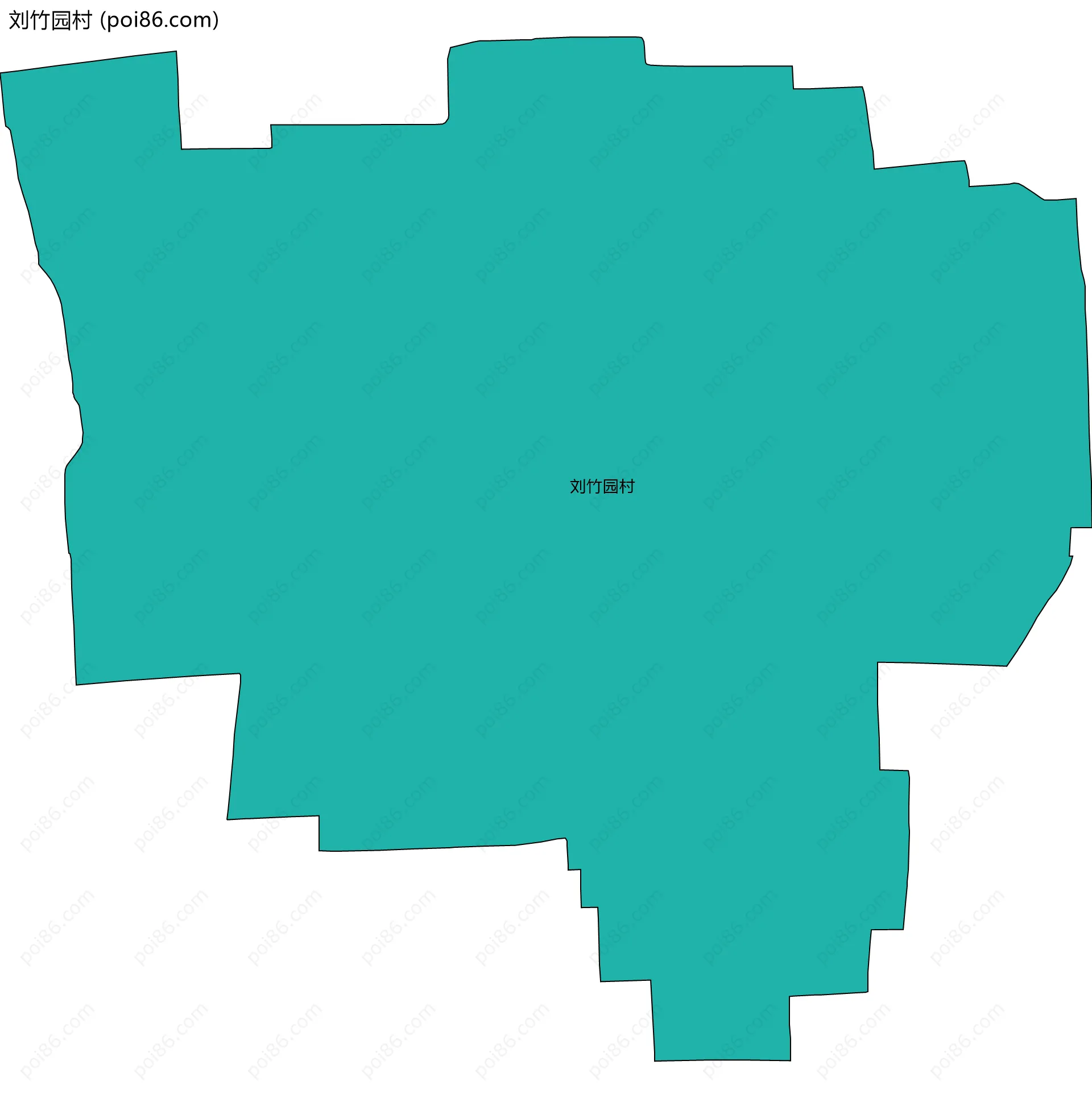 刘竹园村边界地图
