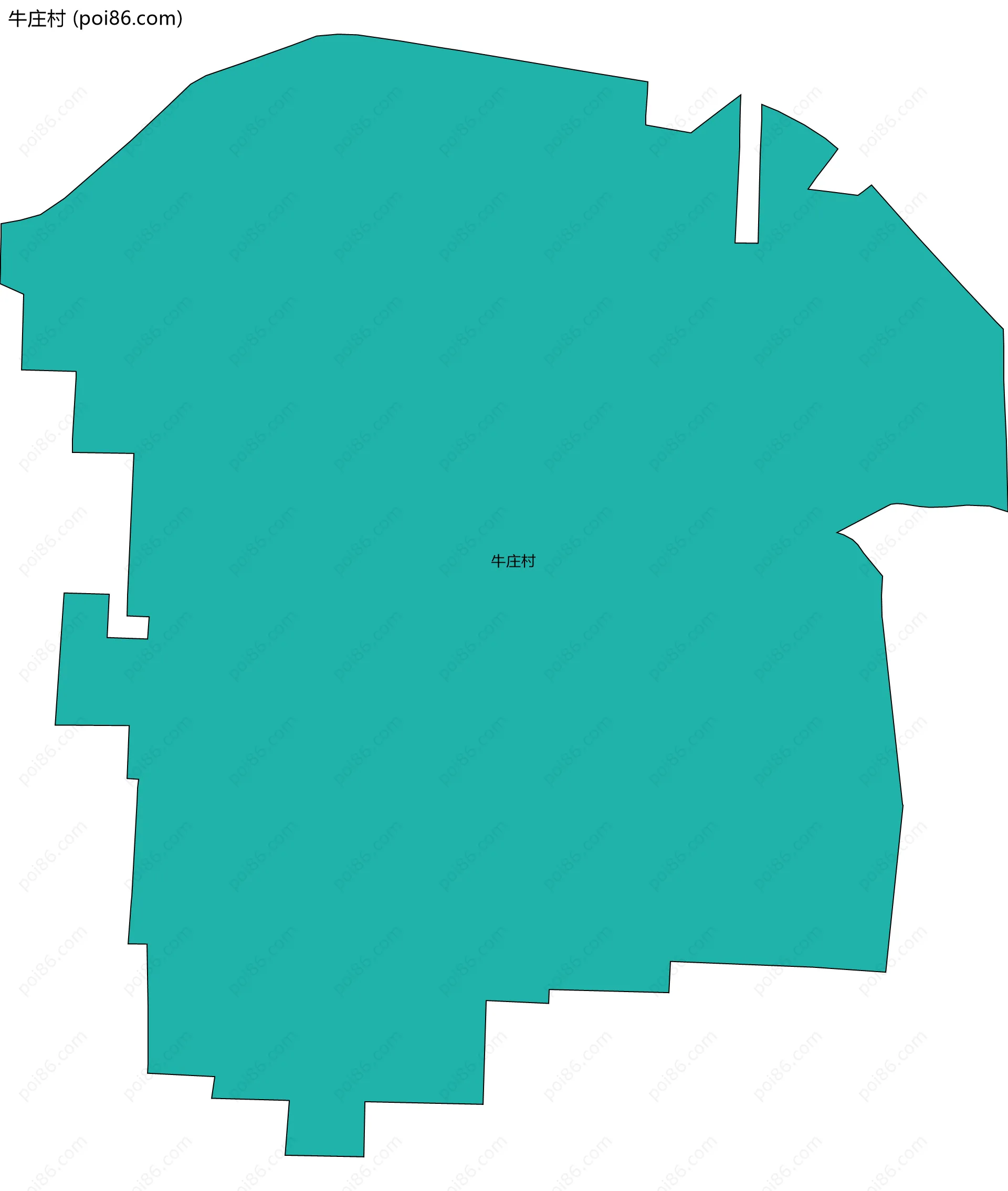 牛庄村边界地图