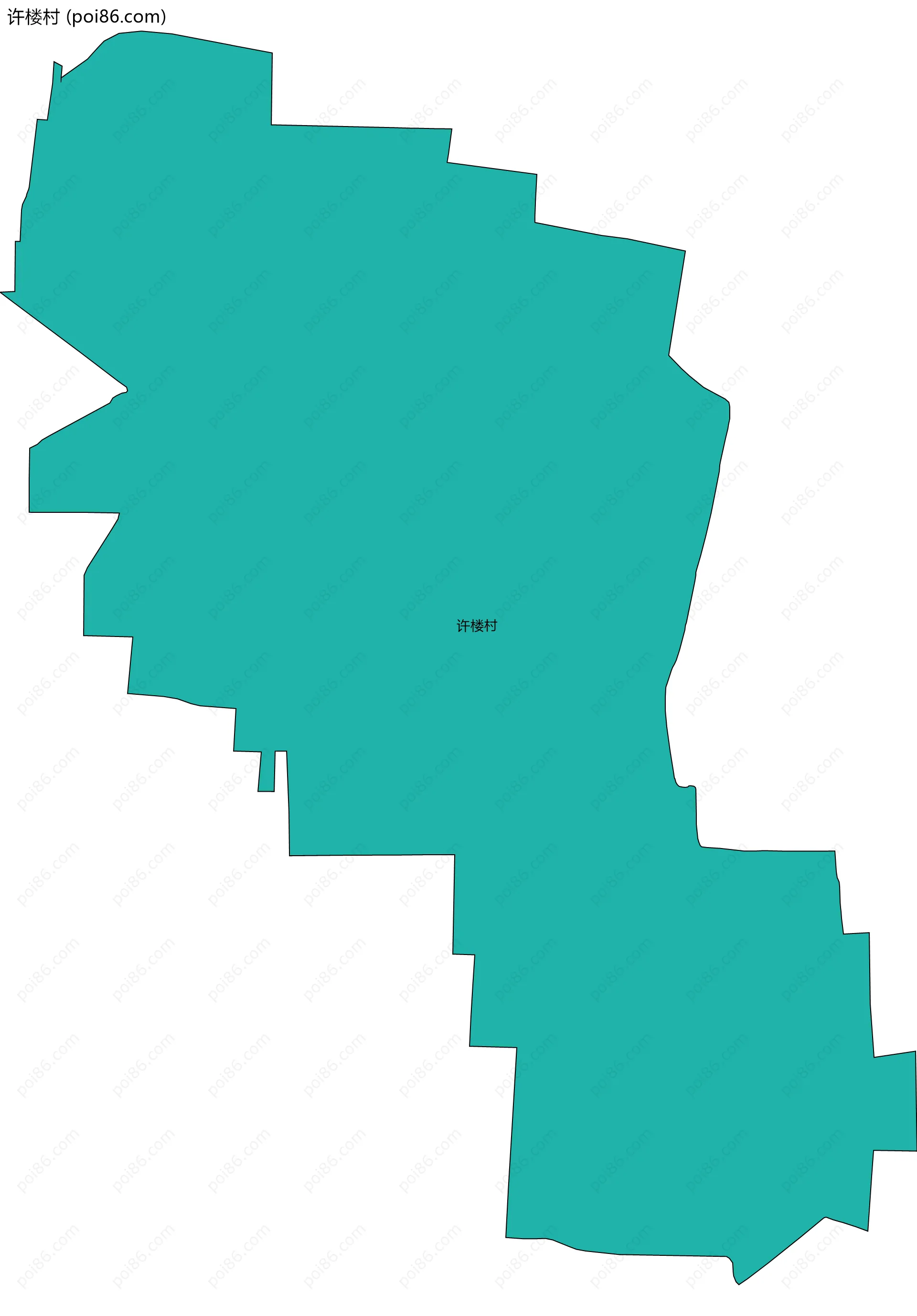 许楼村边界地图