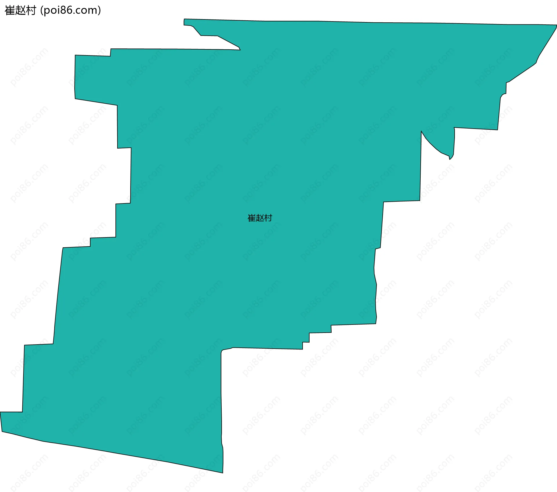 崔赵村边界地图