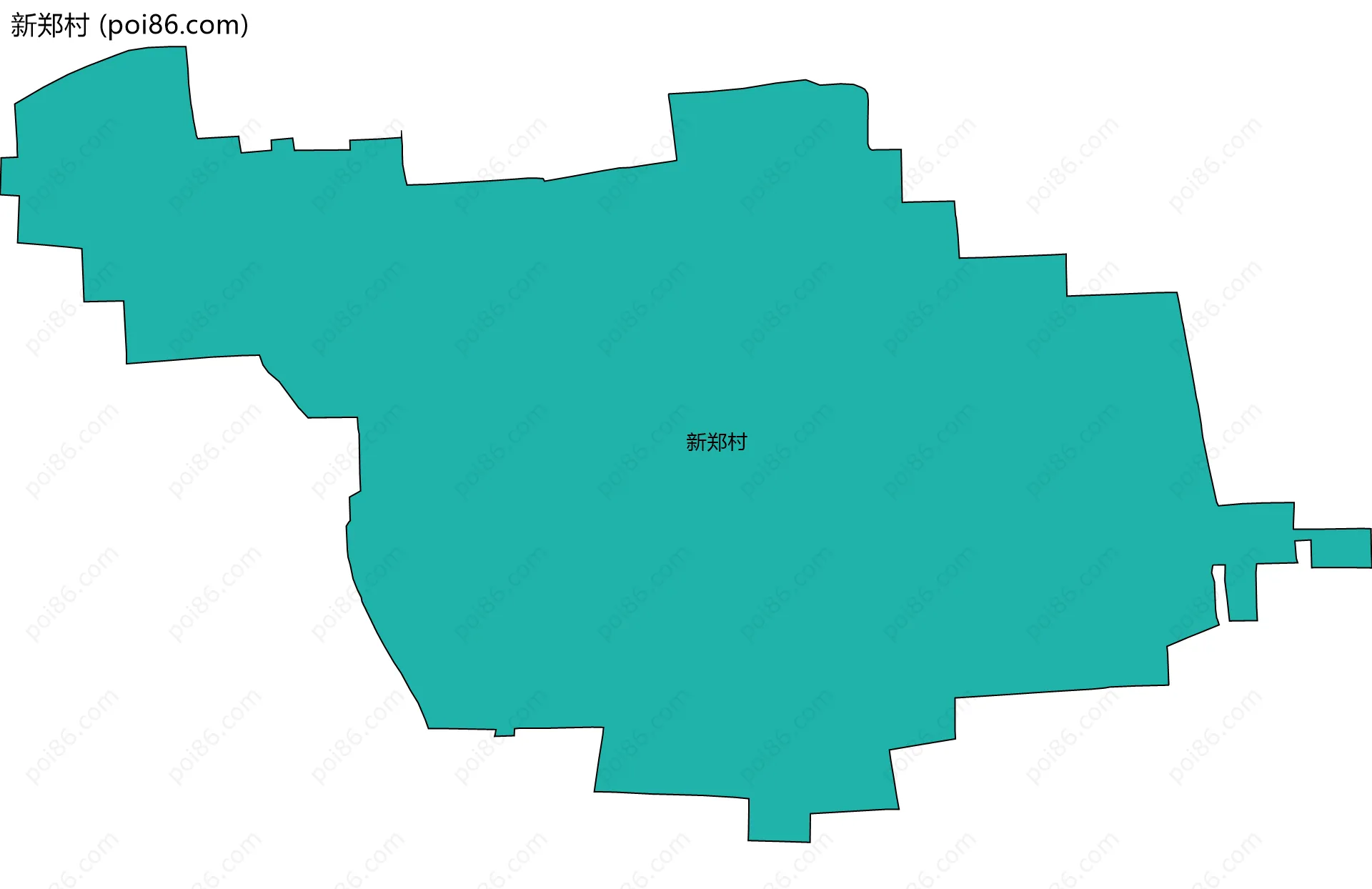 新郑村边界地图