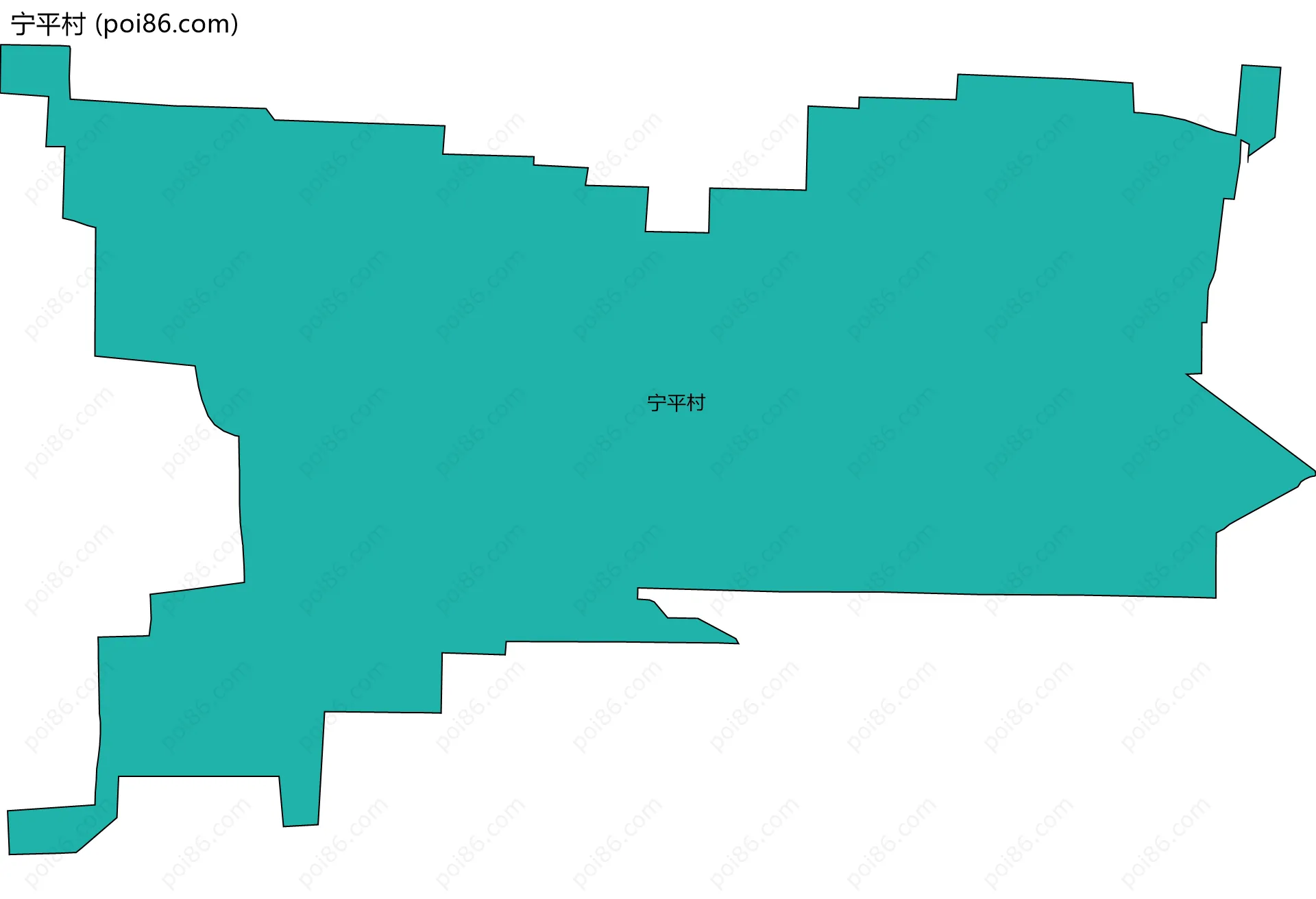 宁平村边界地图