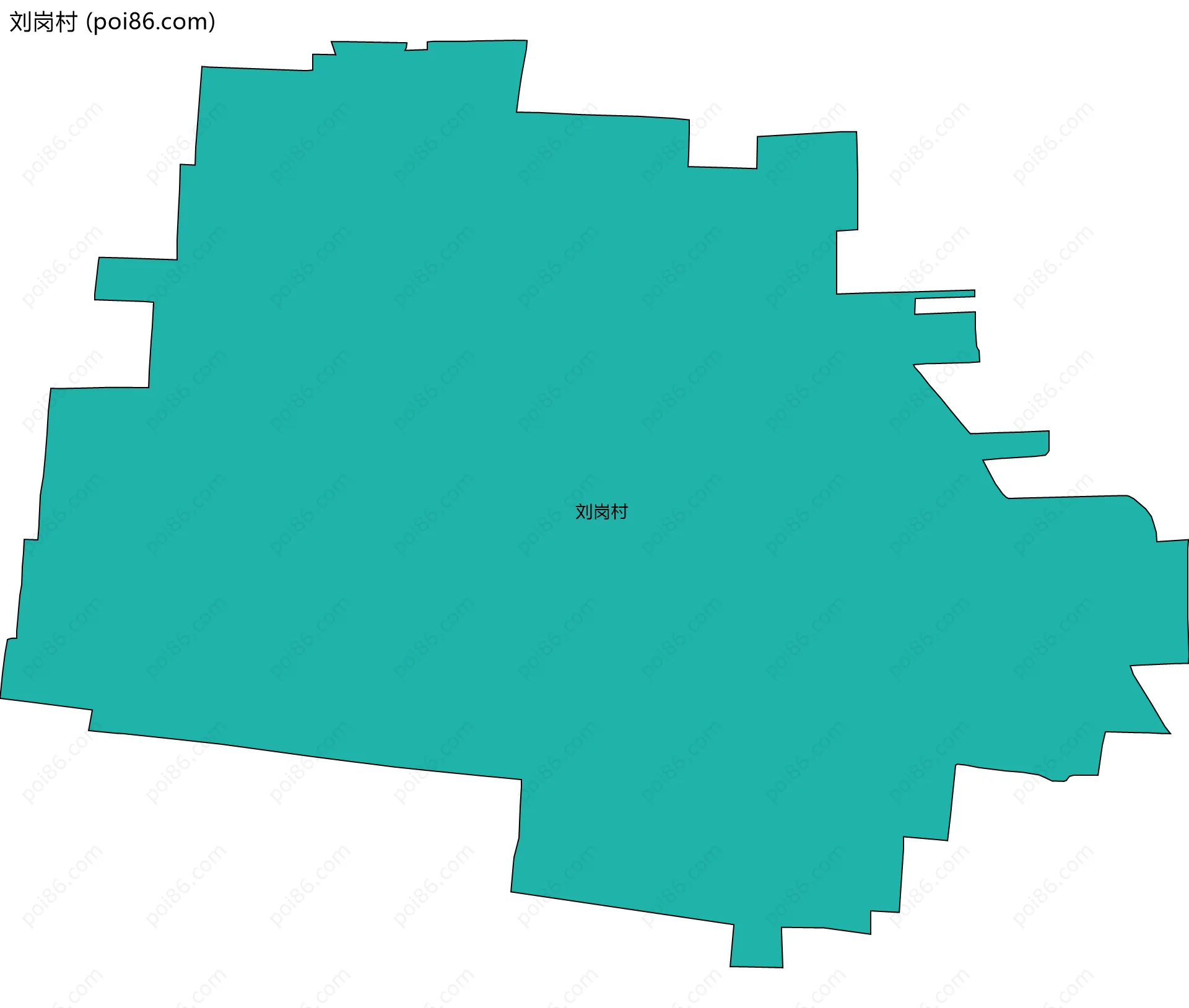 刘岗村边界地图