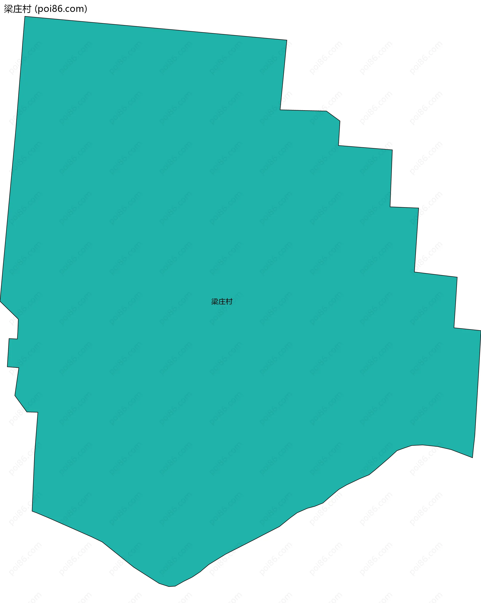 梁庄村边界地图