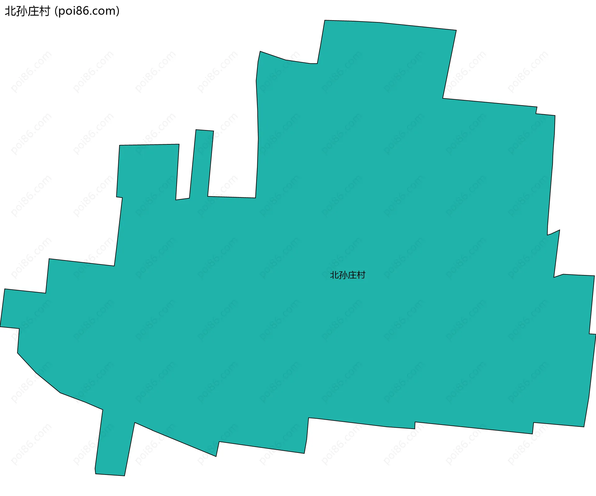 北孙庄村边界地图