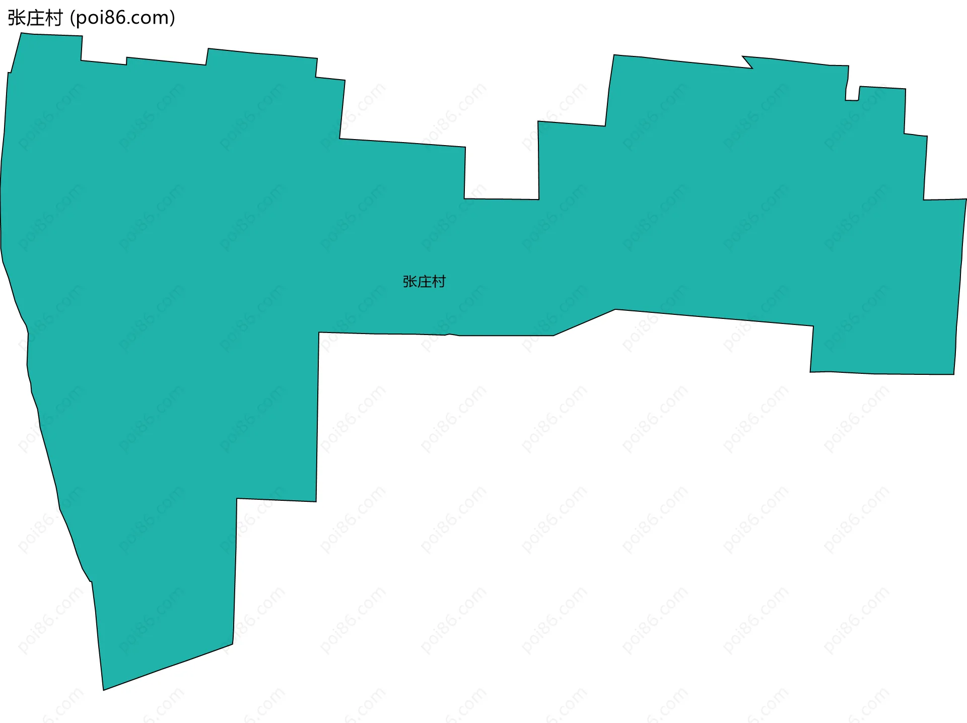 张庄村边界地图