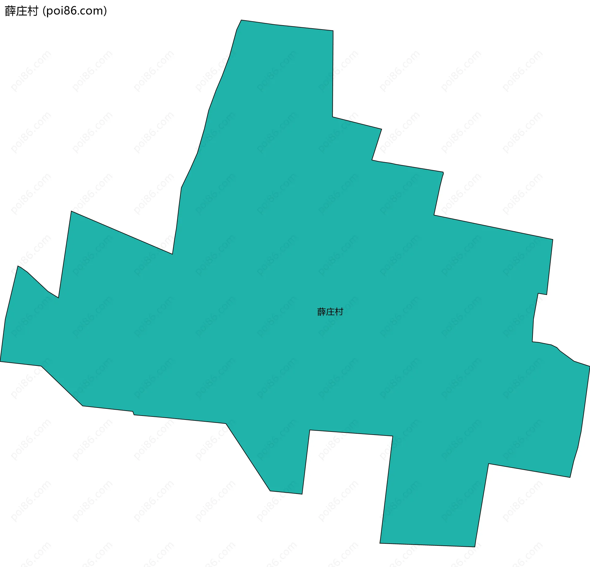 薛庄村边界地图