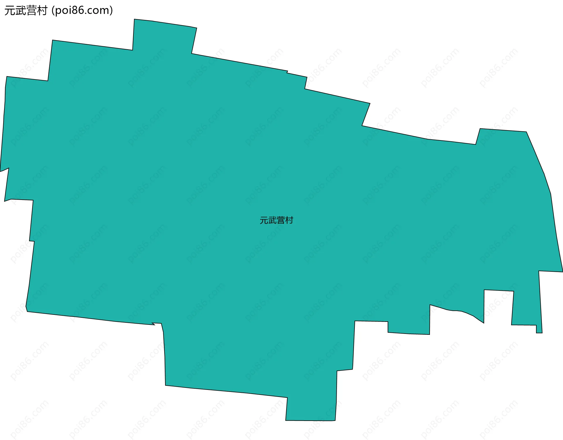 元武营村边界地图