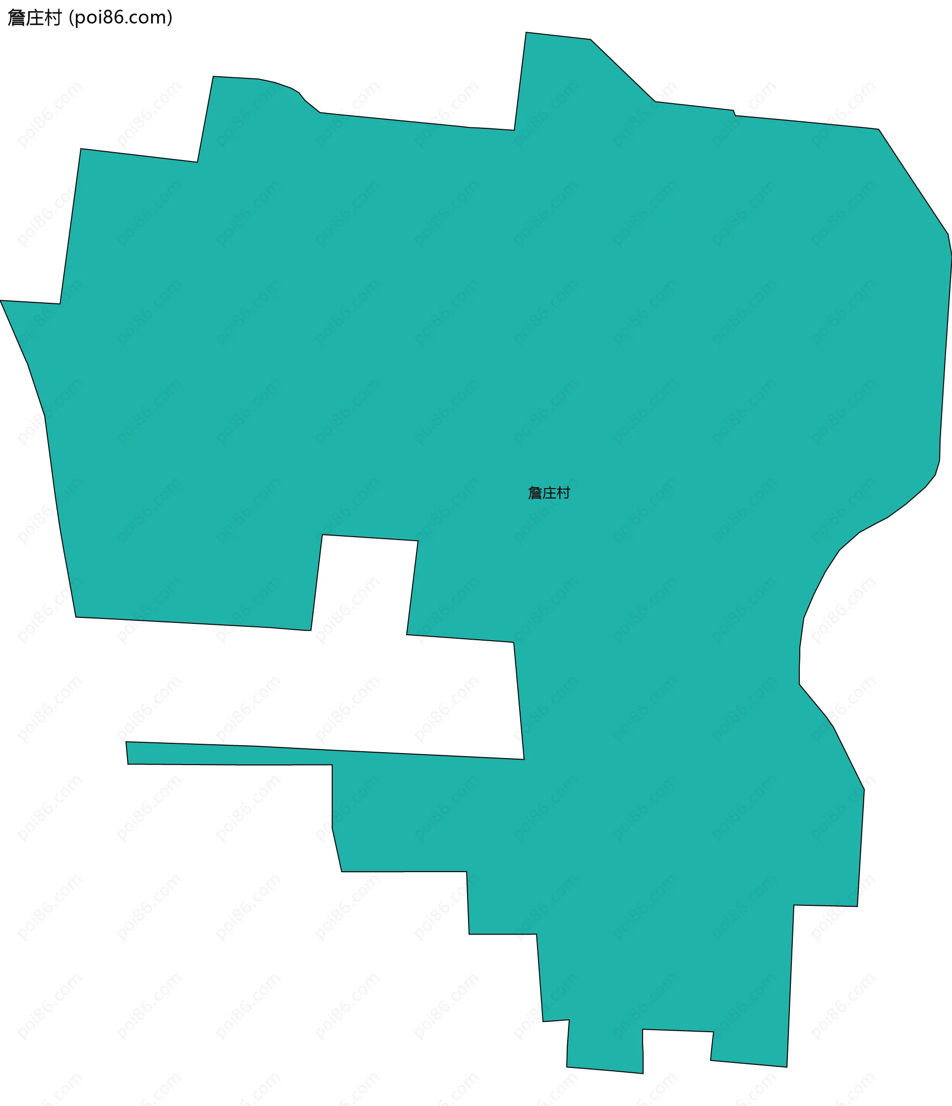 詹庄村边界地图