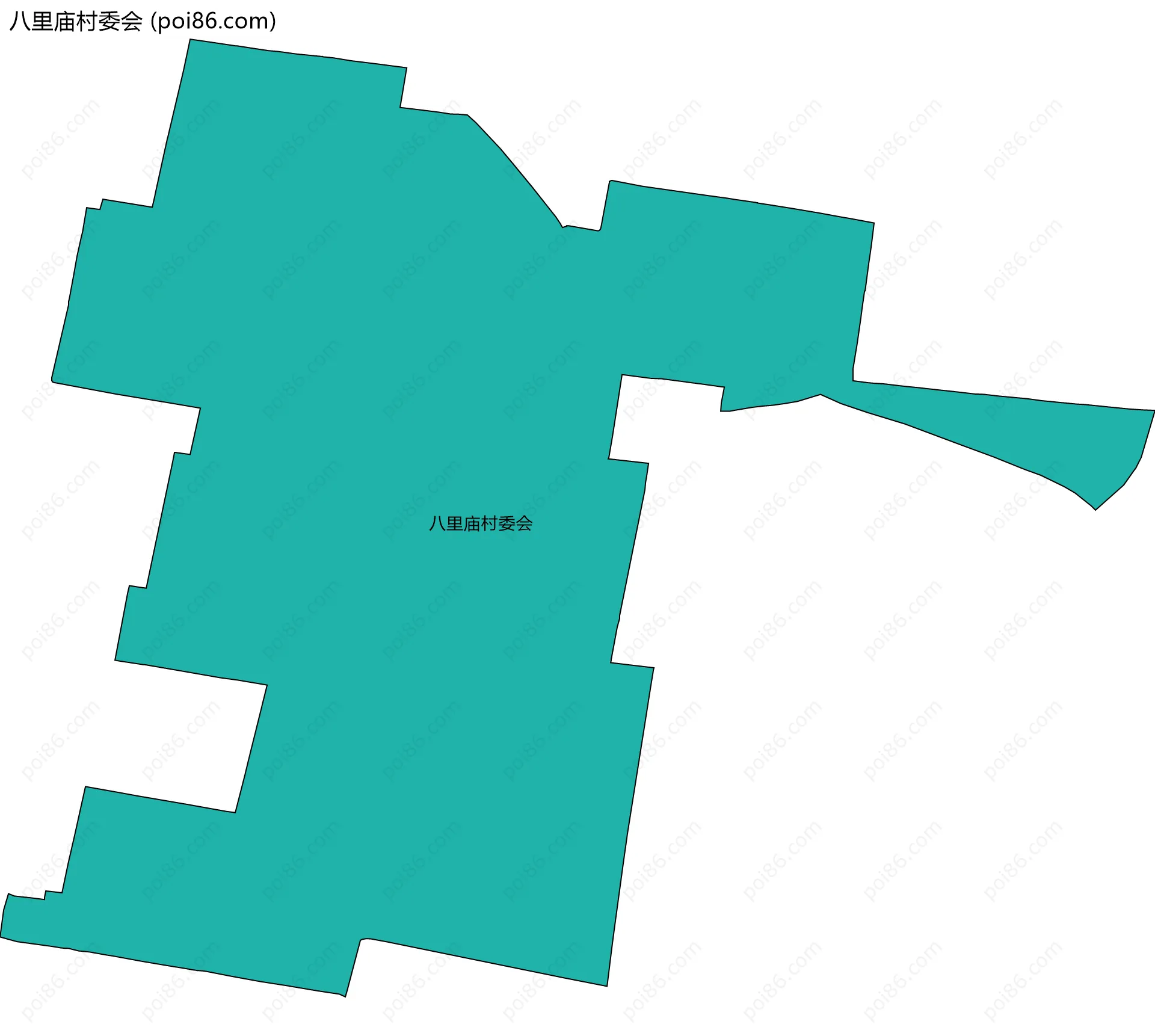 八里庙村委会边界地图
