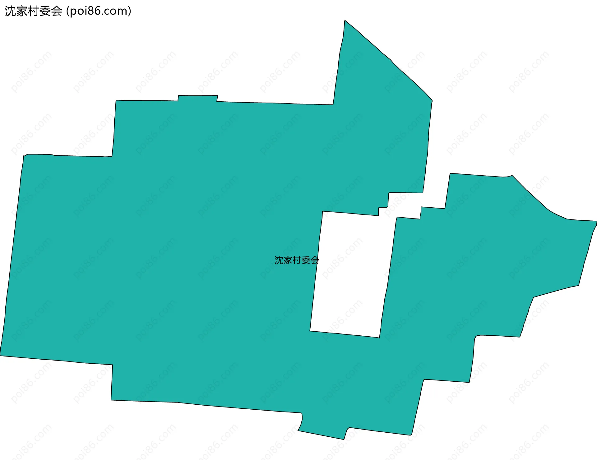 沈家村委会边界地图