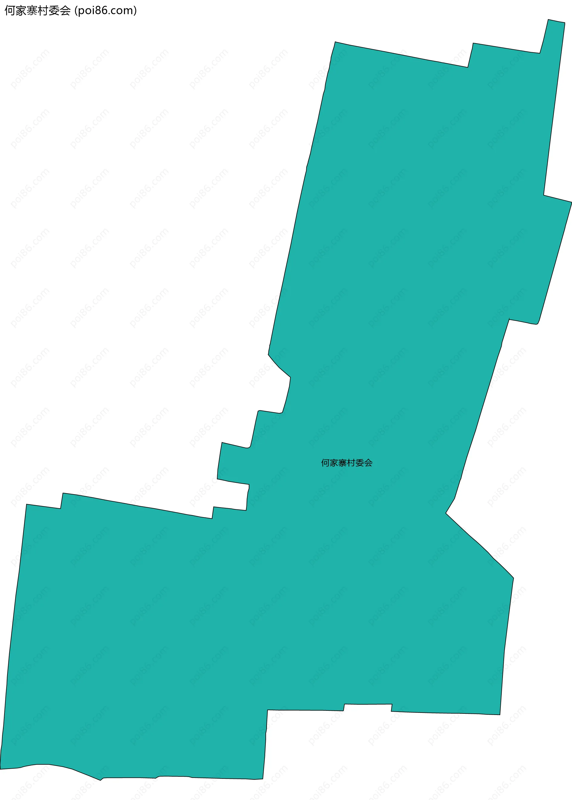 何家寨村委会边界地图