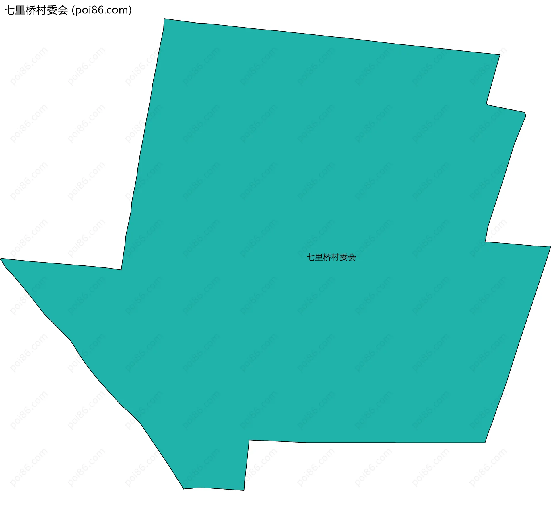七里桥村委会边界地图