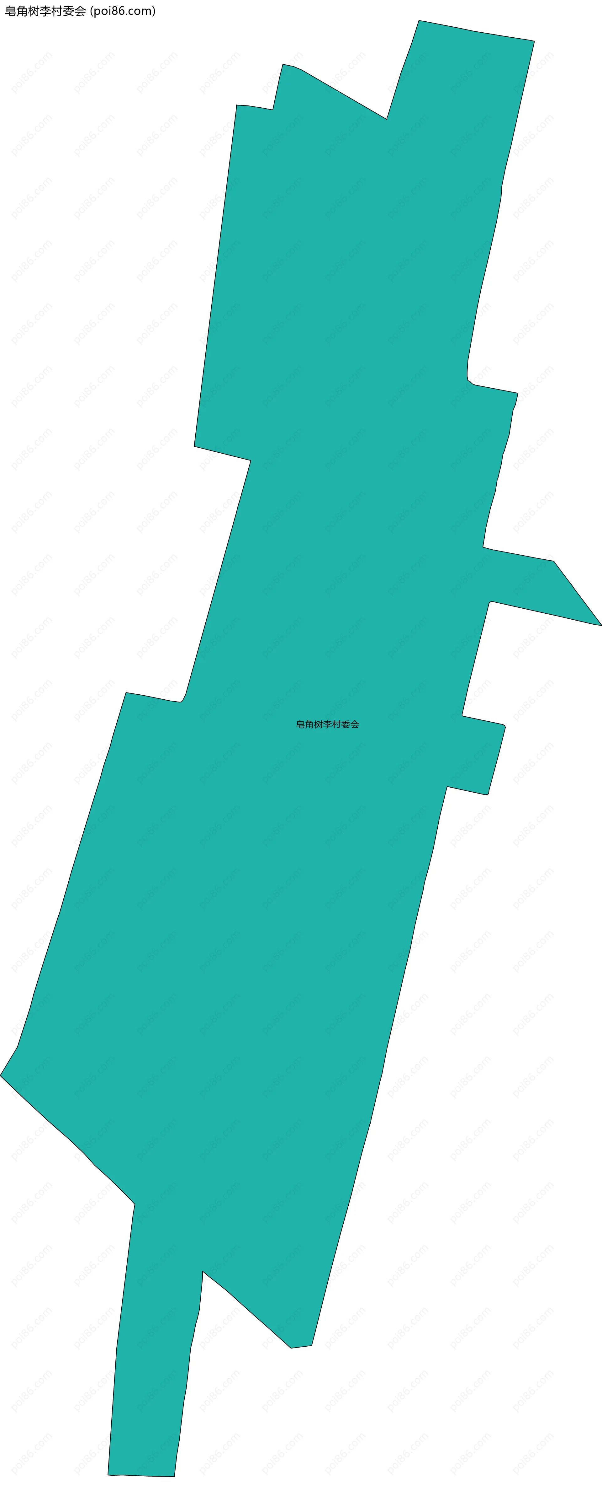 皂角树李村委会边界地图