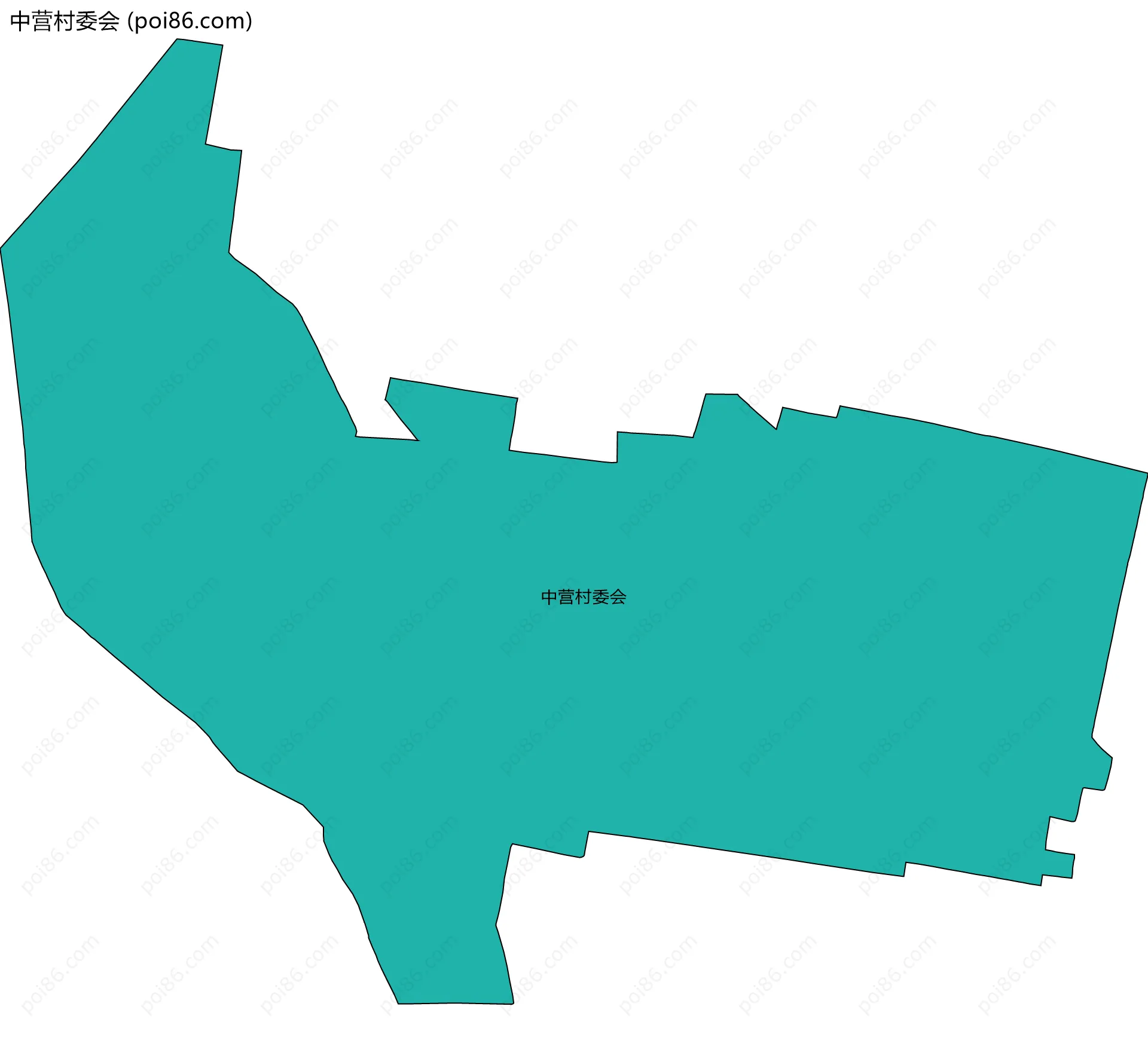 中营村委会边界地图