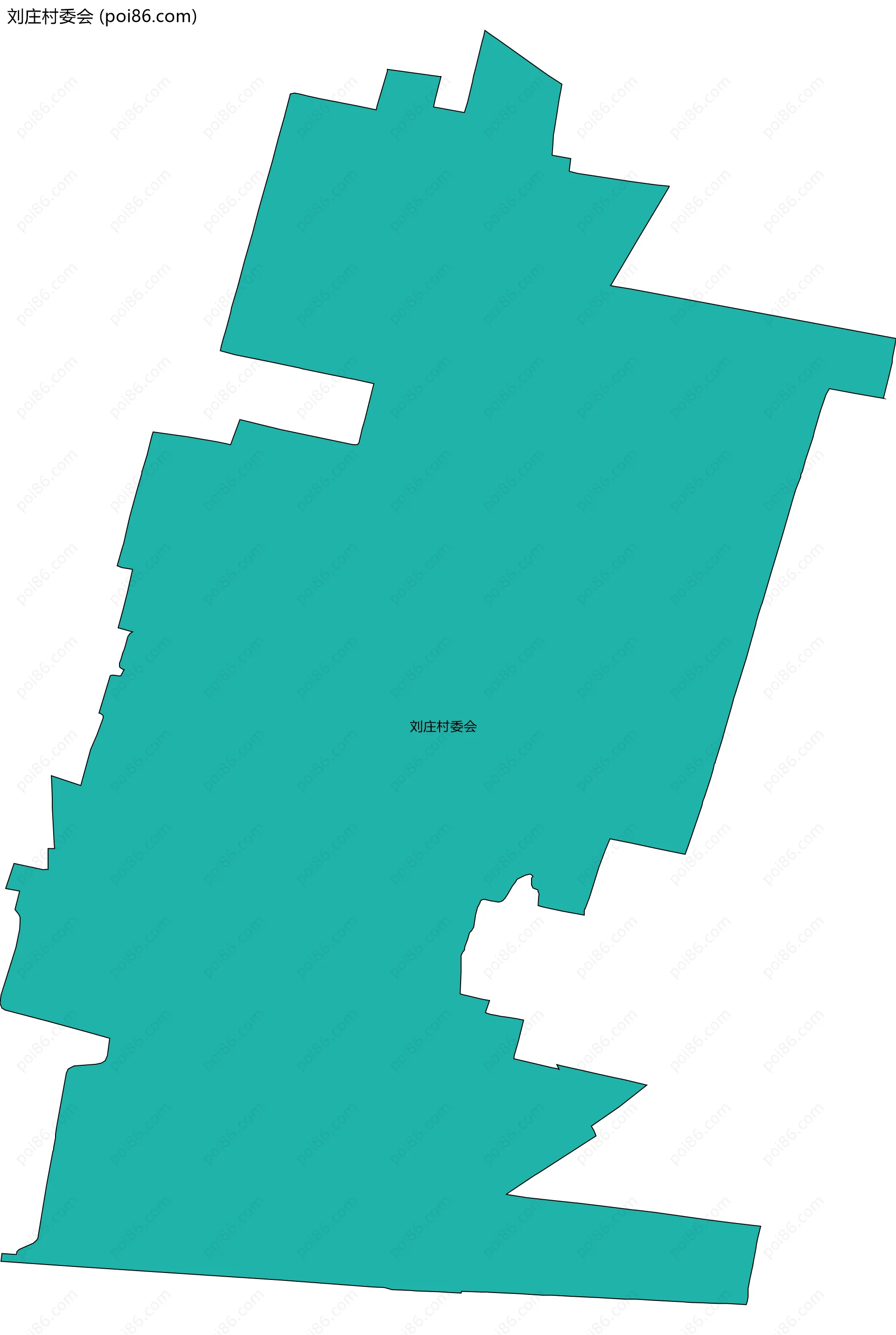 刘庄村委会边界地图