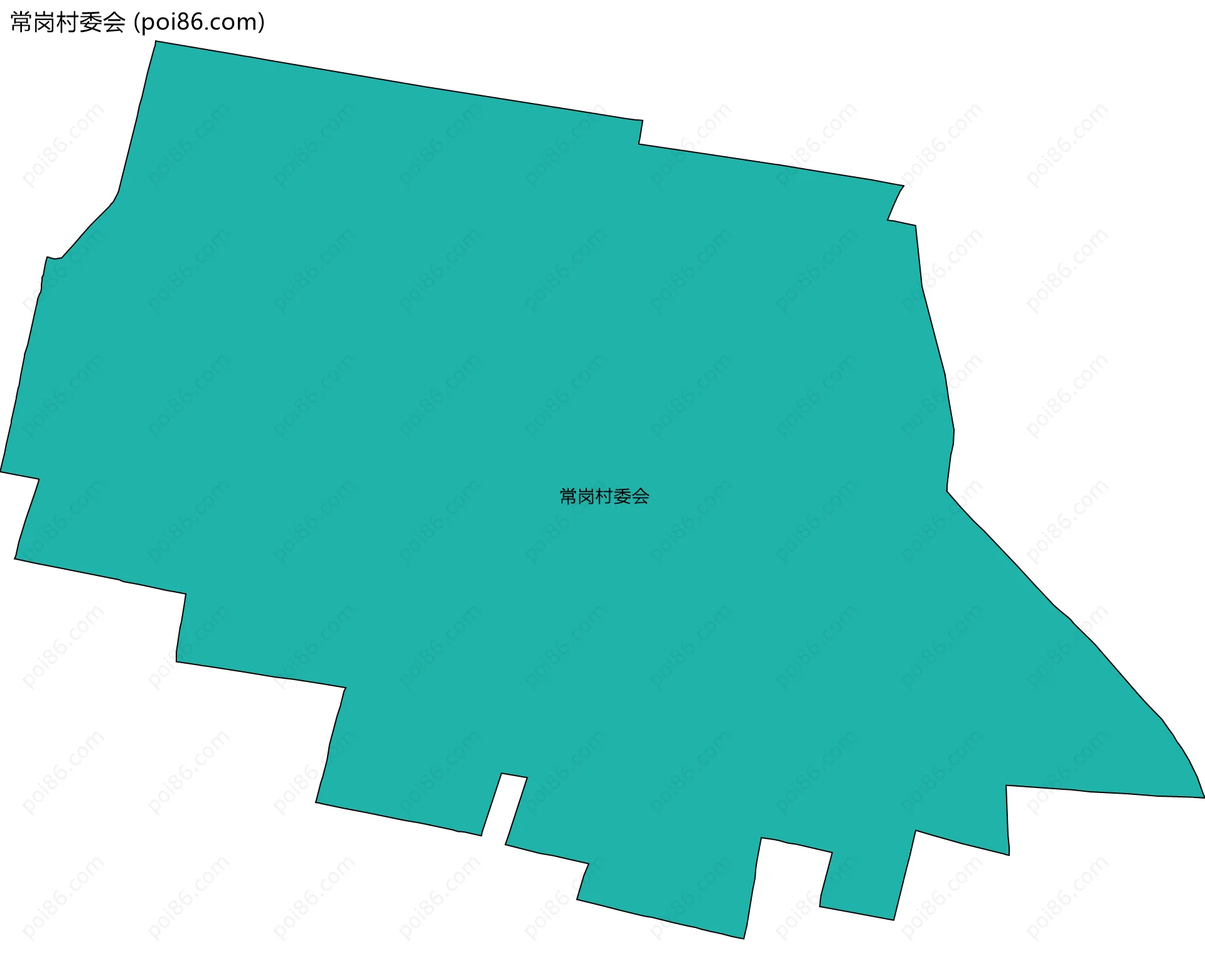 常岗村委会边界地图