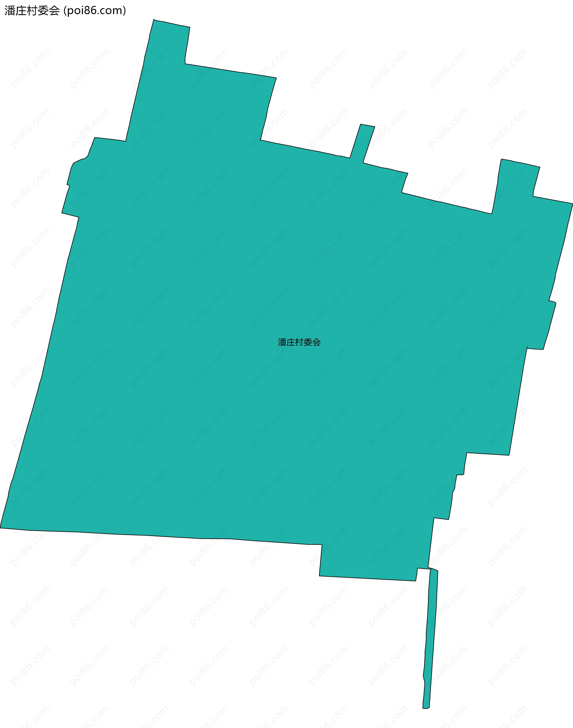 潘庄村委会边界地图