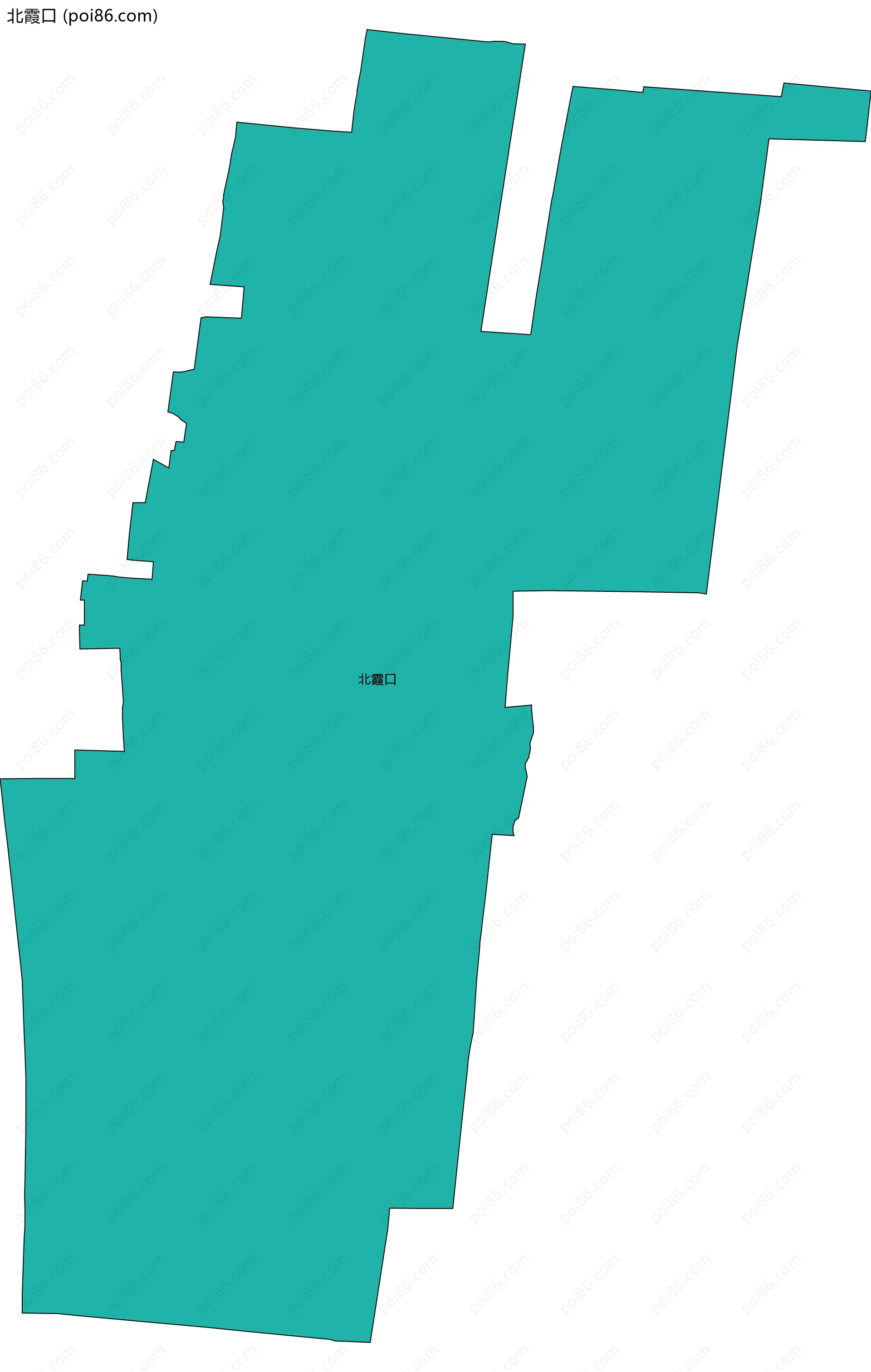 北霞口边界地图