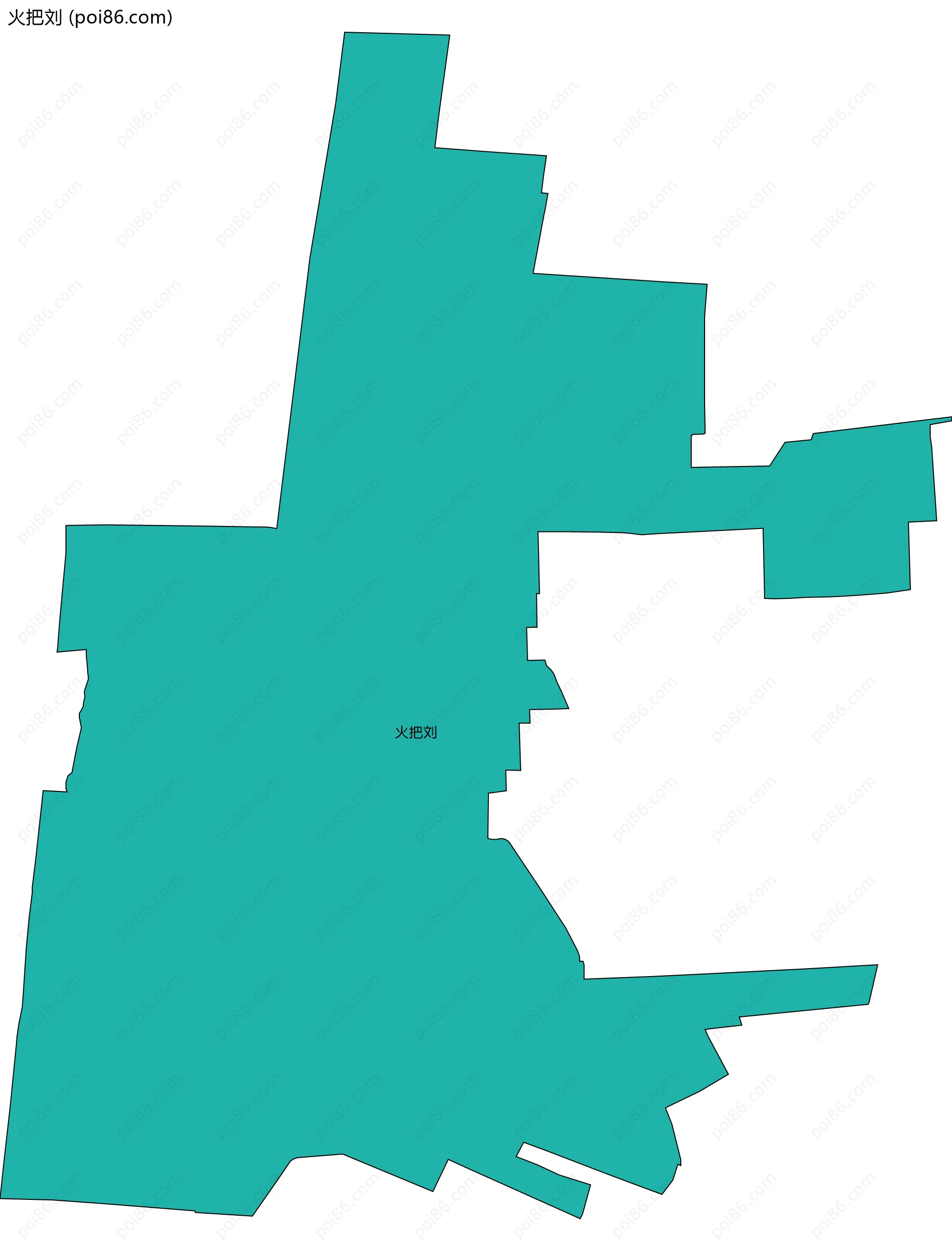 火把刘边界地图