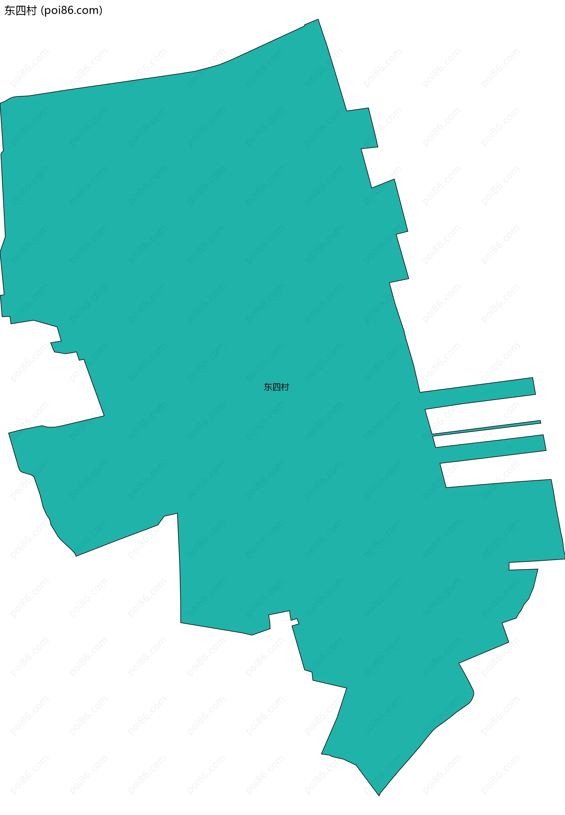 东四村边界地图