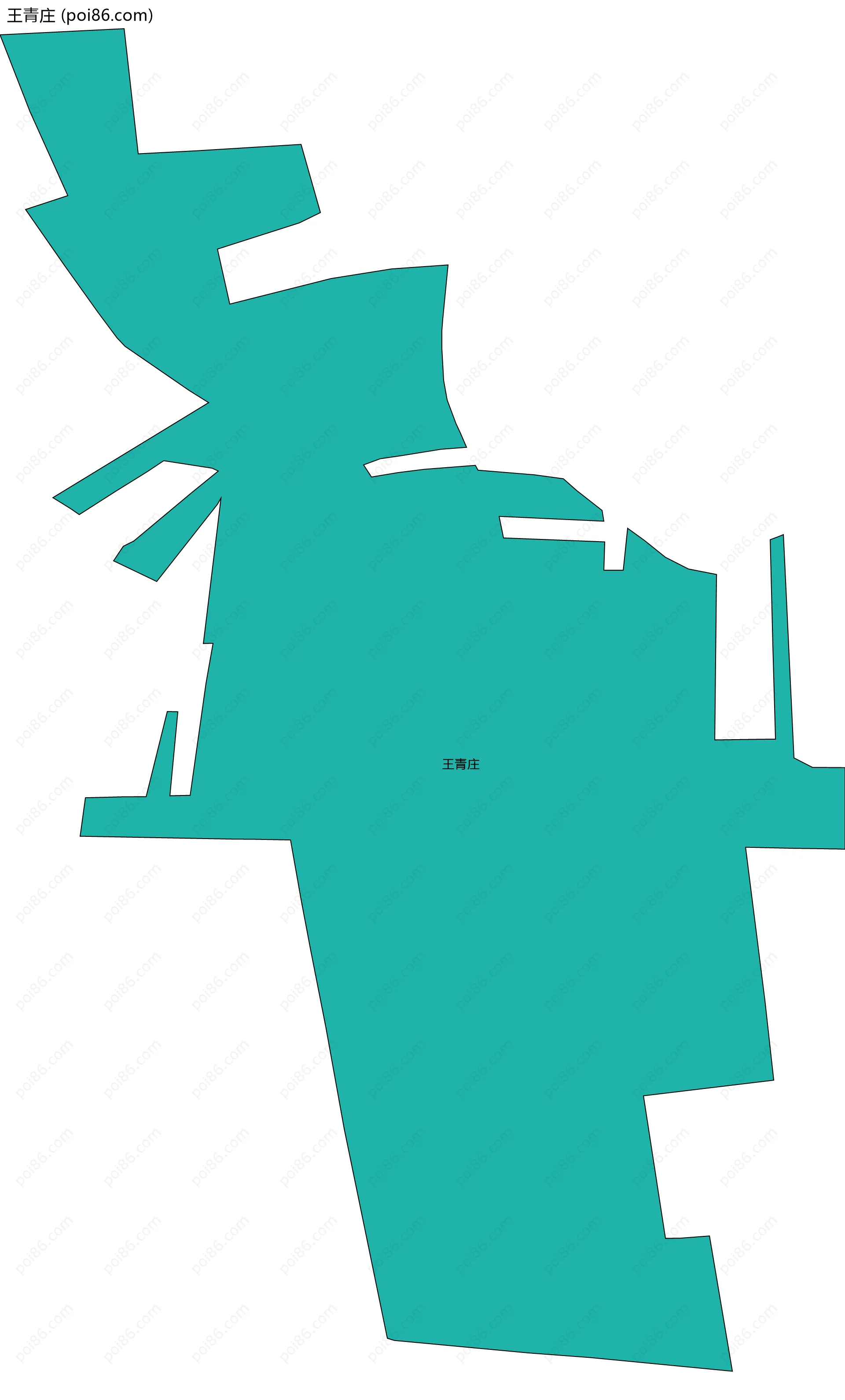 王青庄边界地图