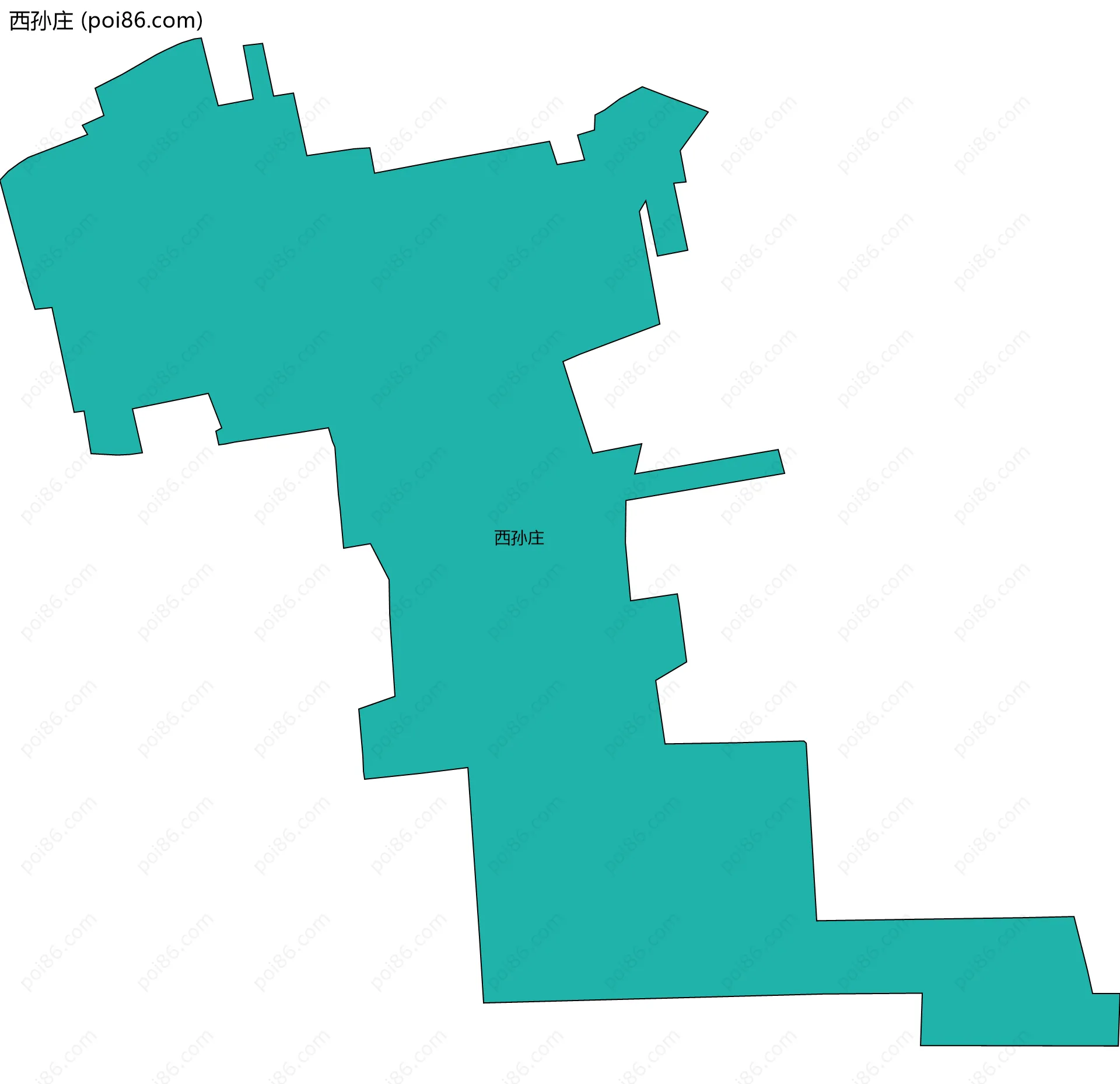 西孙庄边界地图