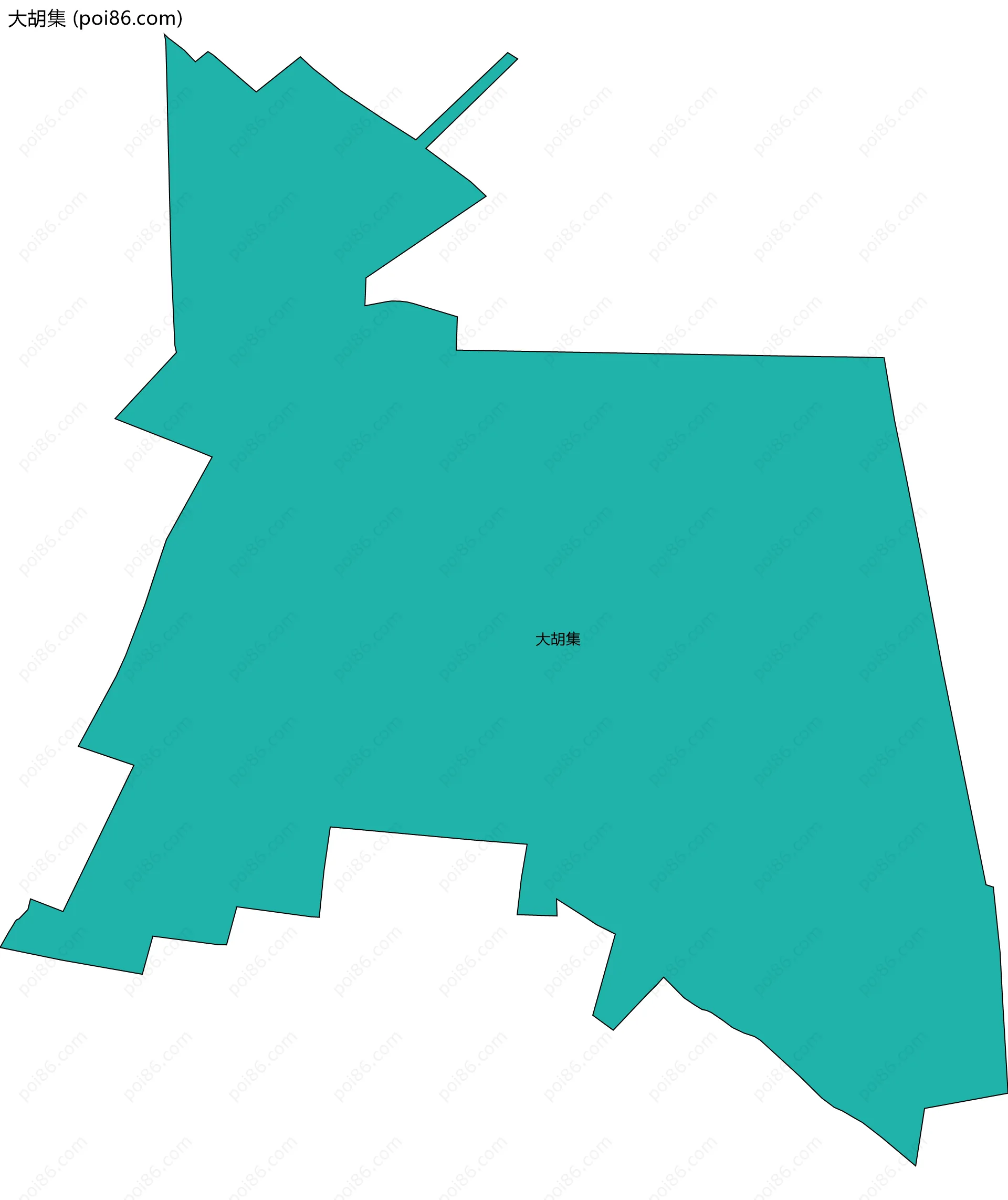 大胡集边界地图