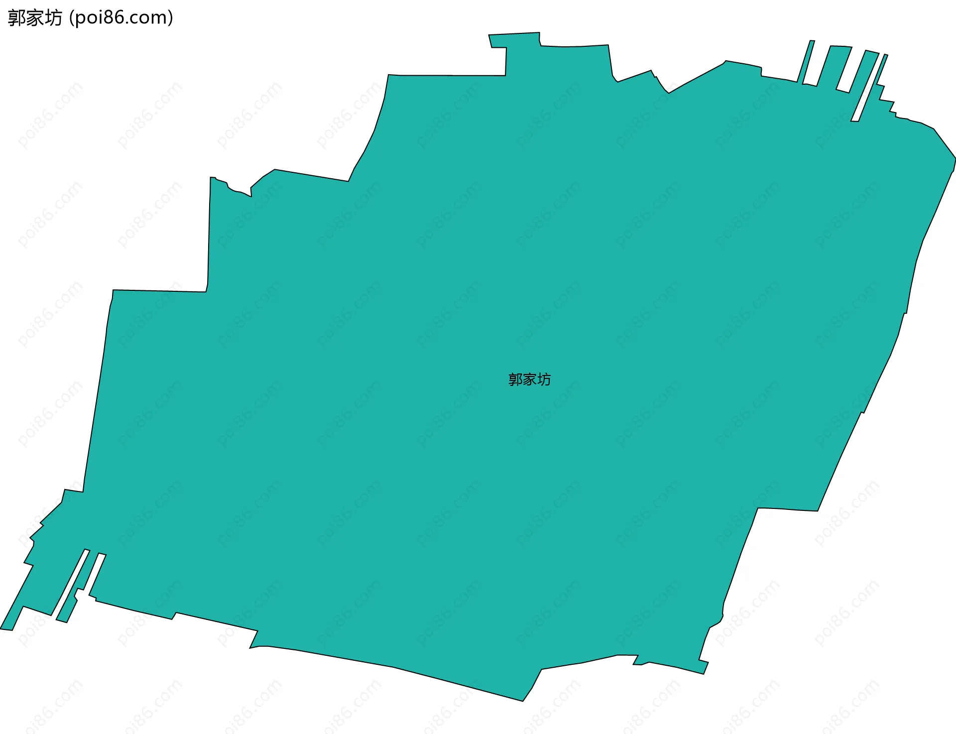 郭家坊边界地图