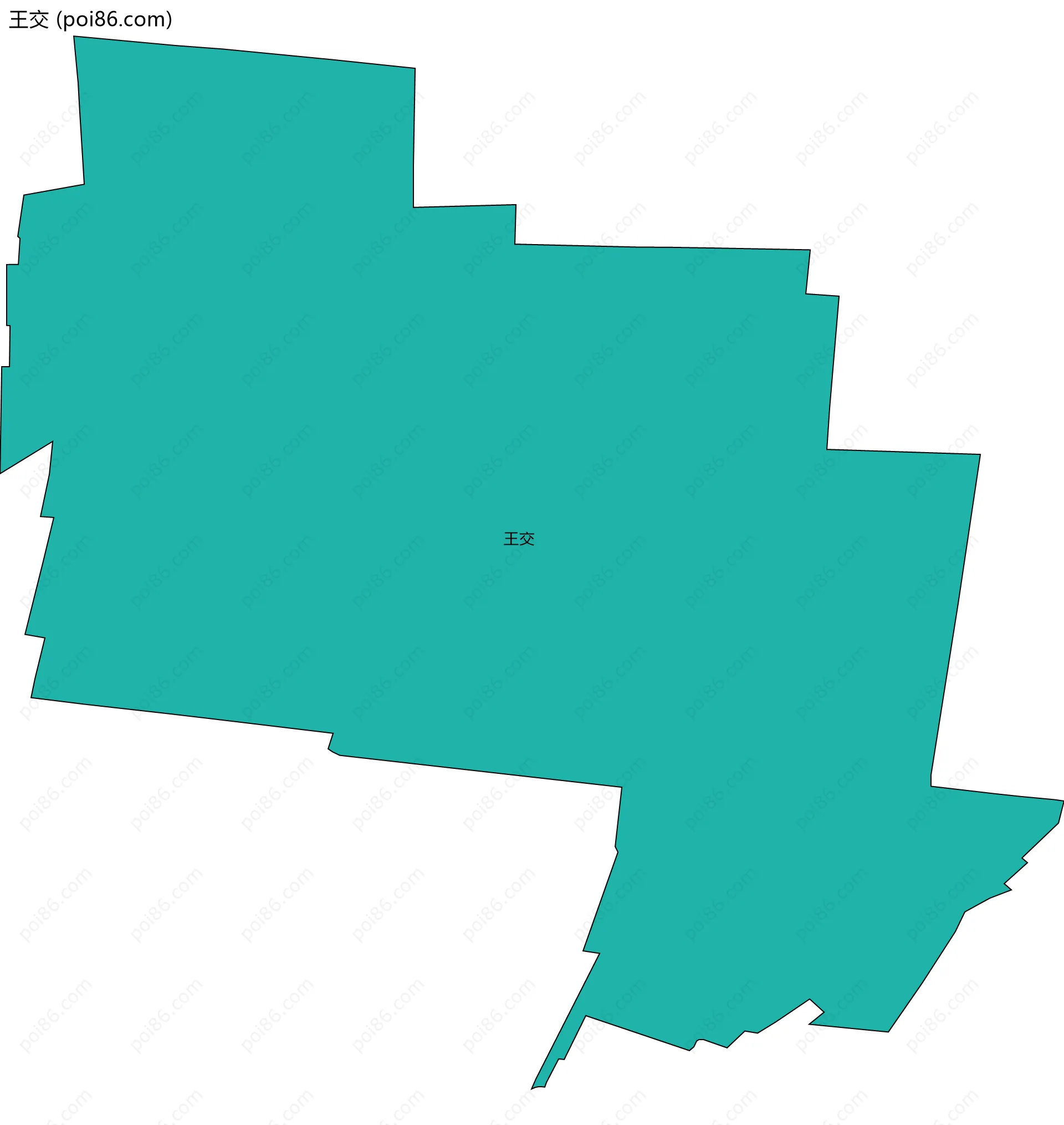 王交边界地图