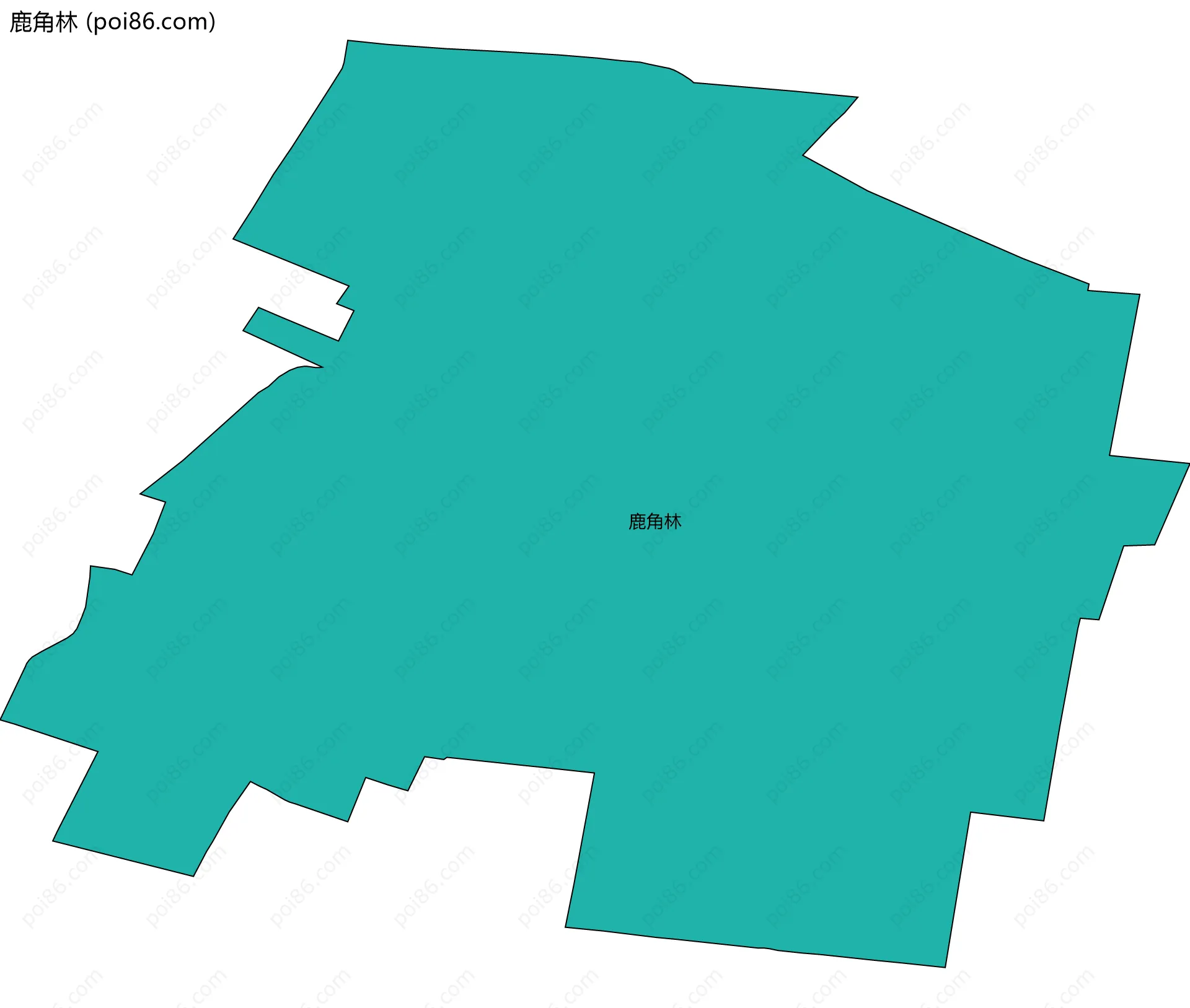鹿角林边界地图