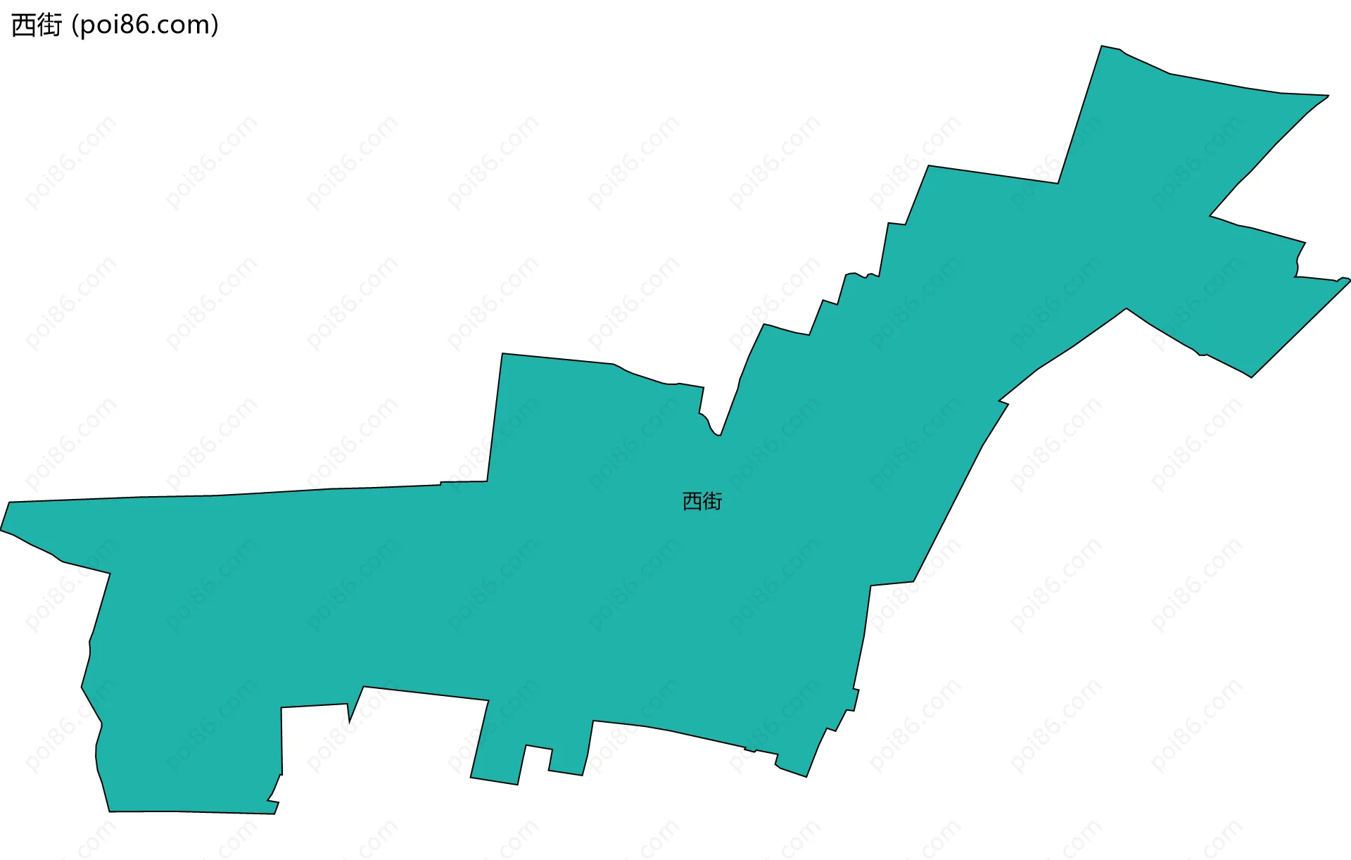 西街边界地图