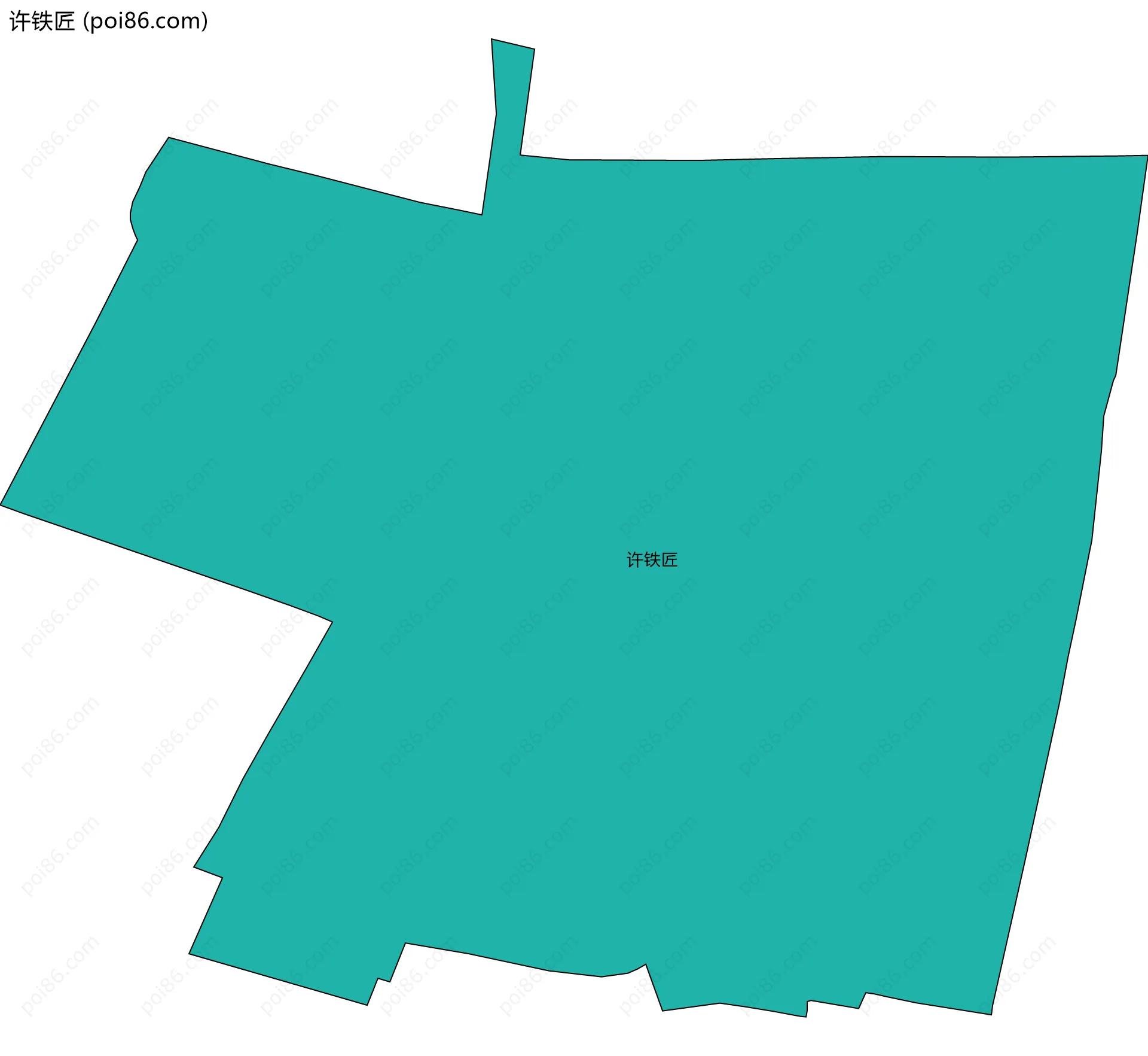 许铁匠边界地图