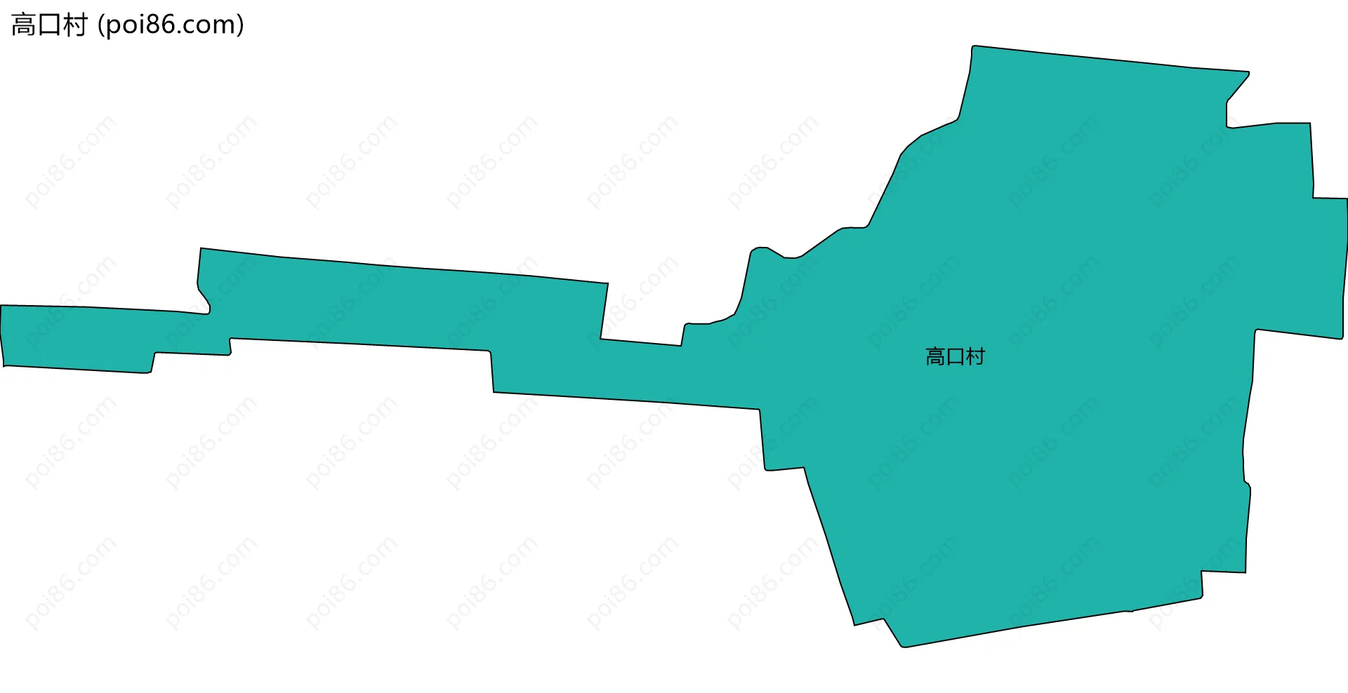 高口村边界地图