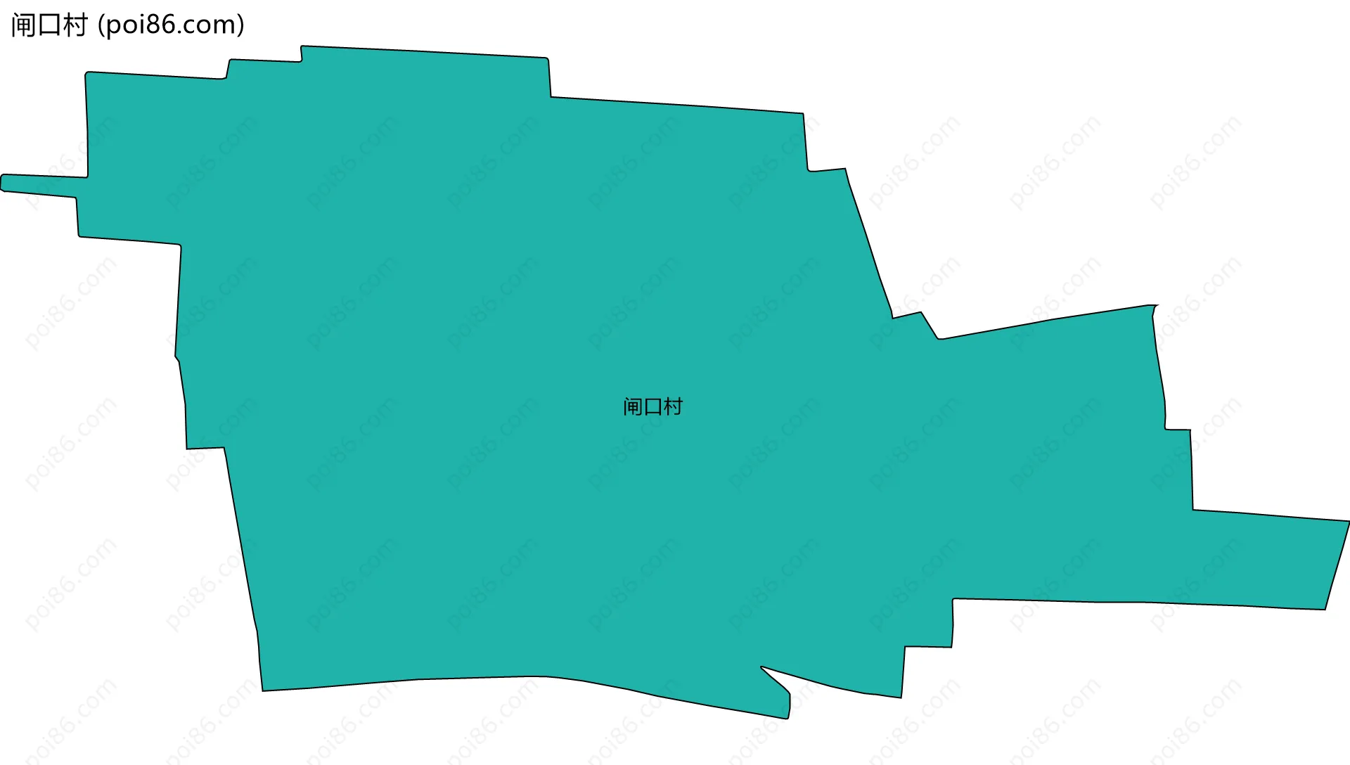 闸口村边界地图