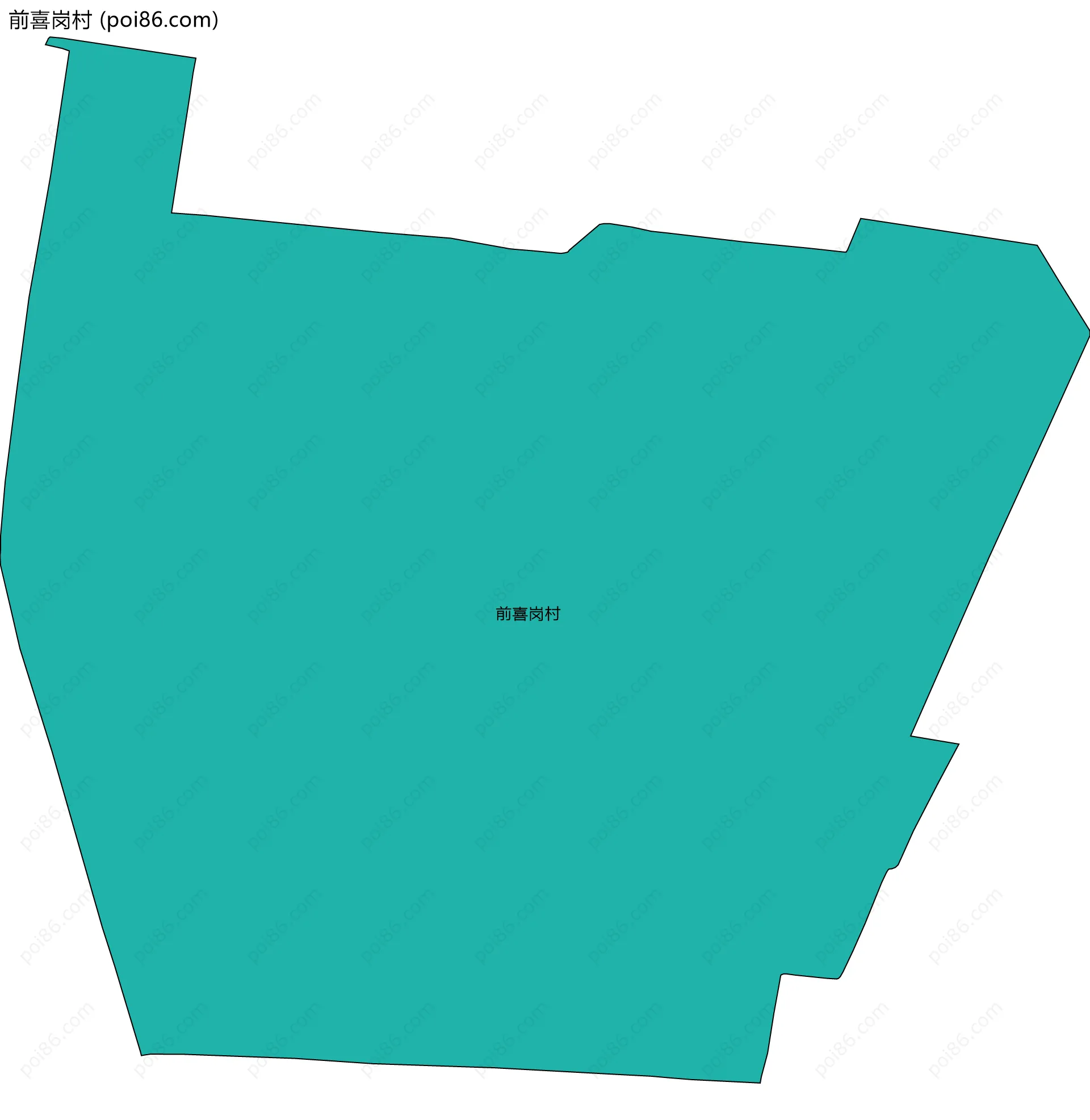 前喜岗村边界地图