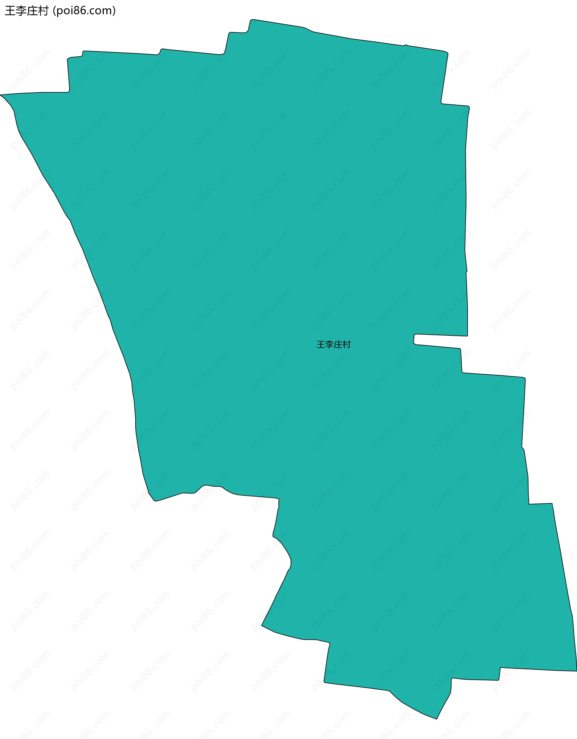 王李庄村边界地图