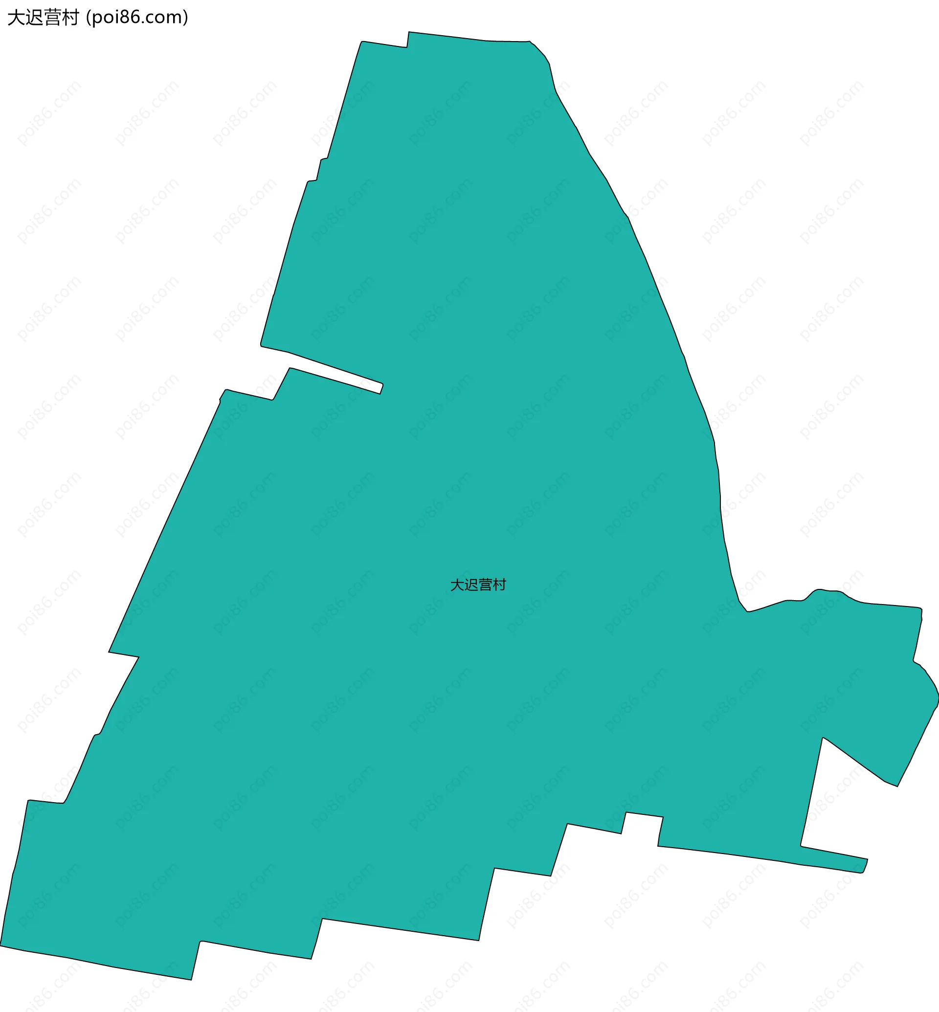 大迟营村边界地图