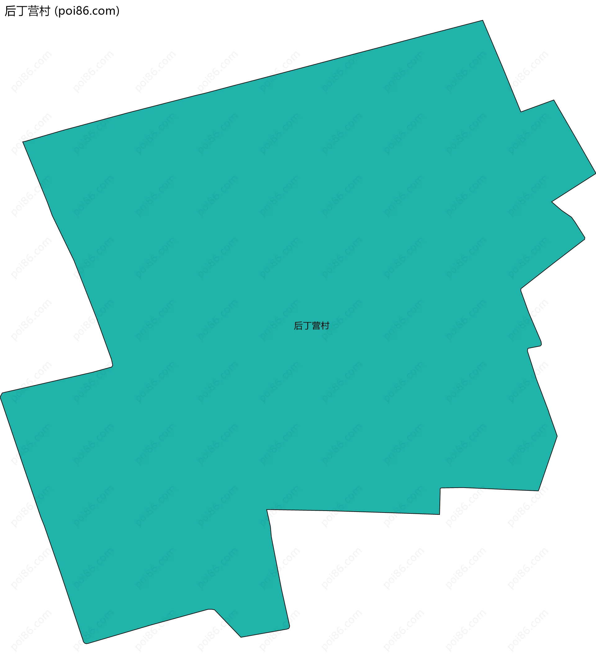 后丁营村边界地图